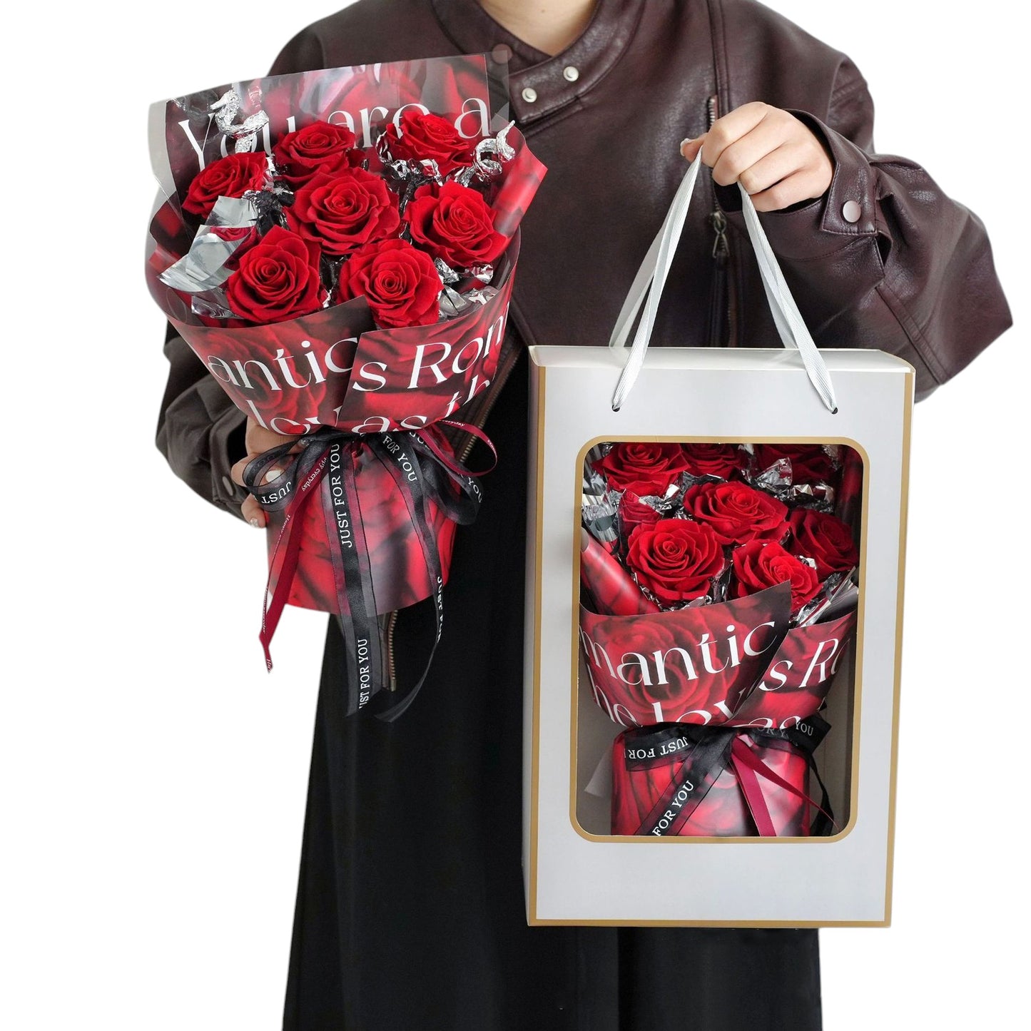 Red Rose Artificial Flower Bouquet FN022 (1PC)