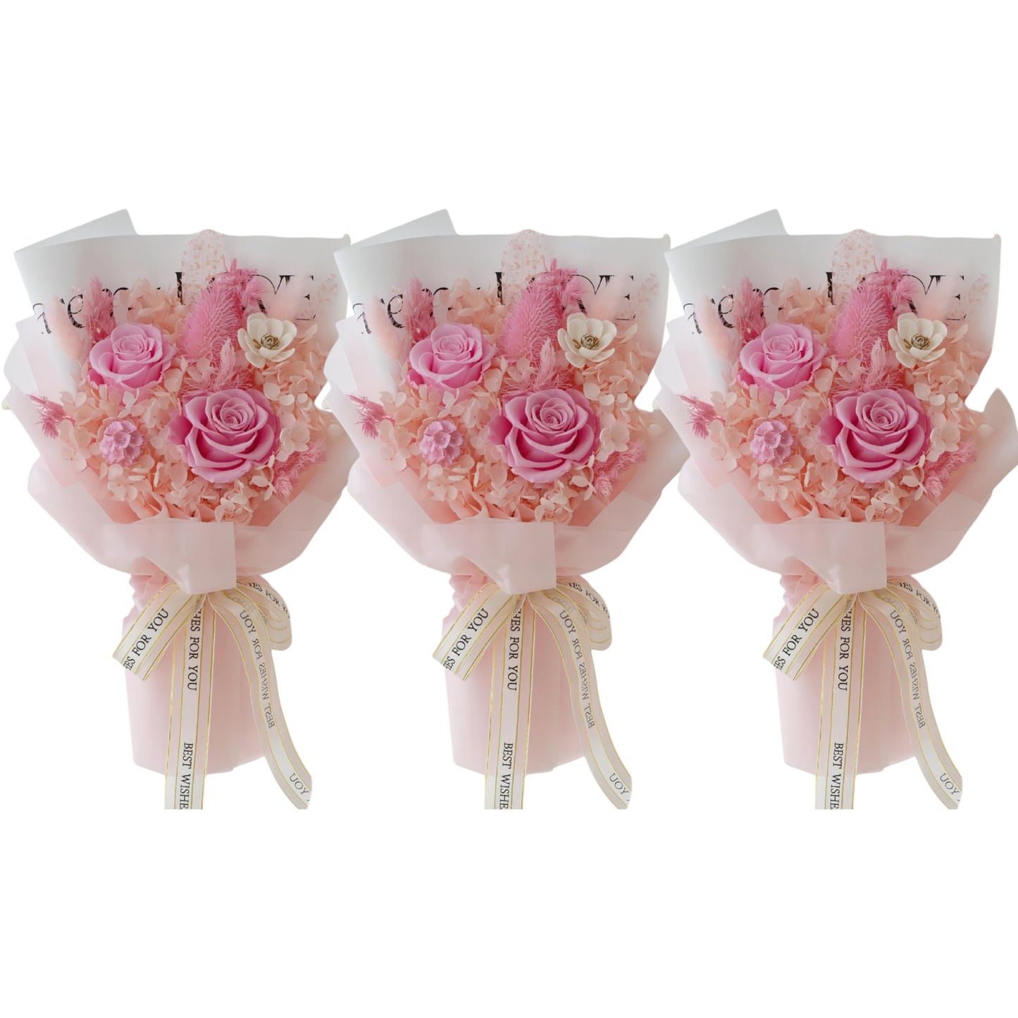 Pink Rose Mix Artificial Flower Bouquet FN026 (1PC)