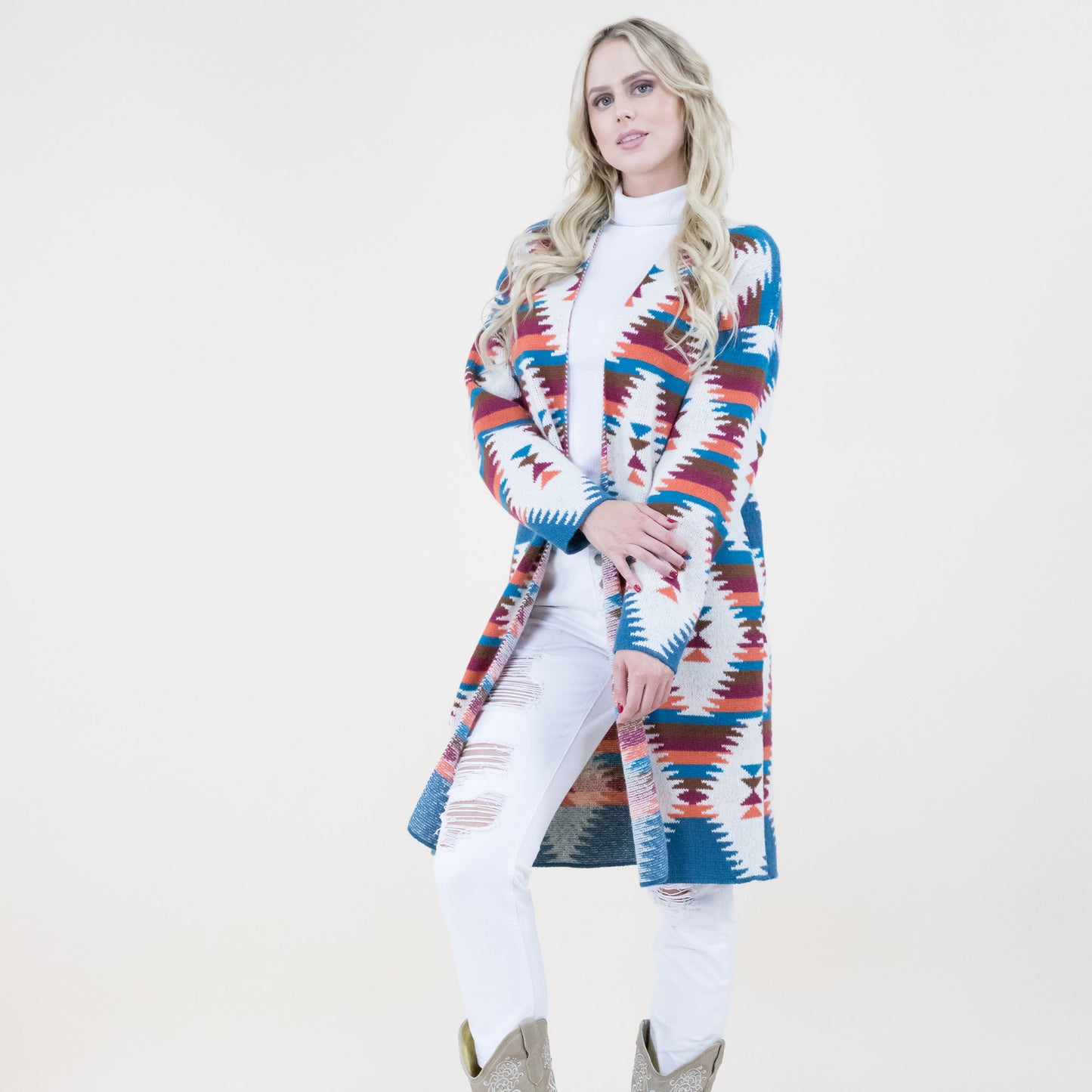 Aztec Diamond Pattern Cardigan FP64111 (2PC)
