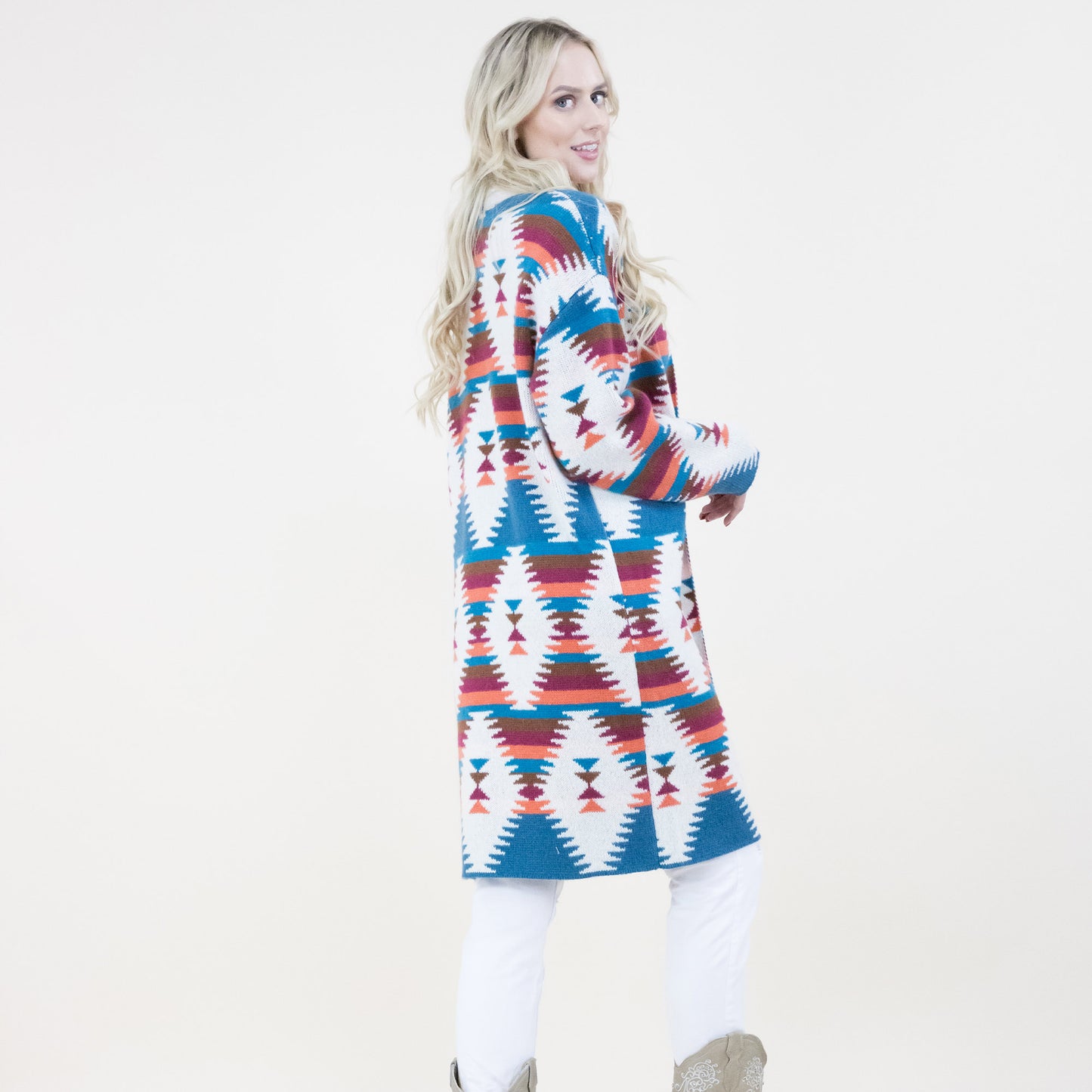 Aztec Diamond Pattern Cardigan FP64111 (2PC)
