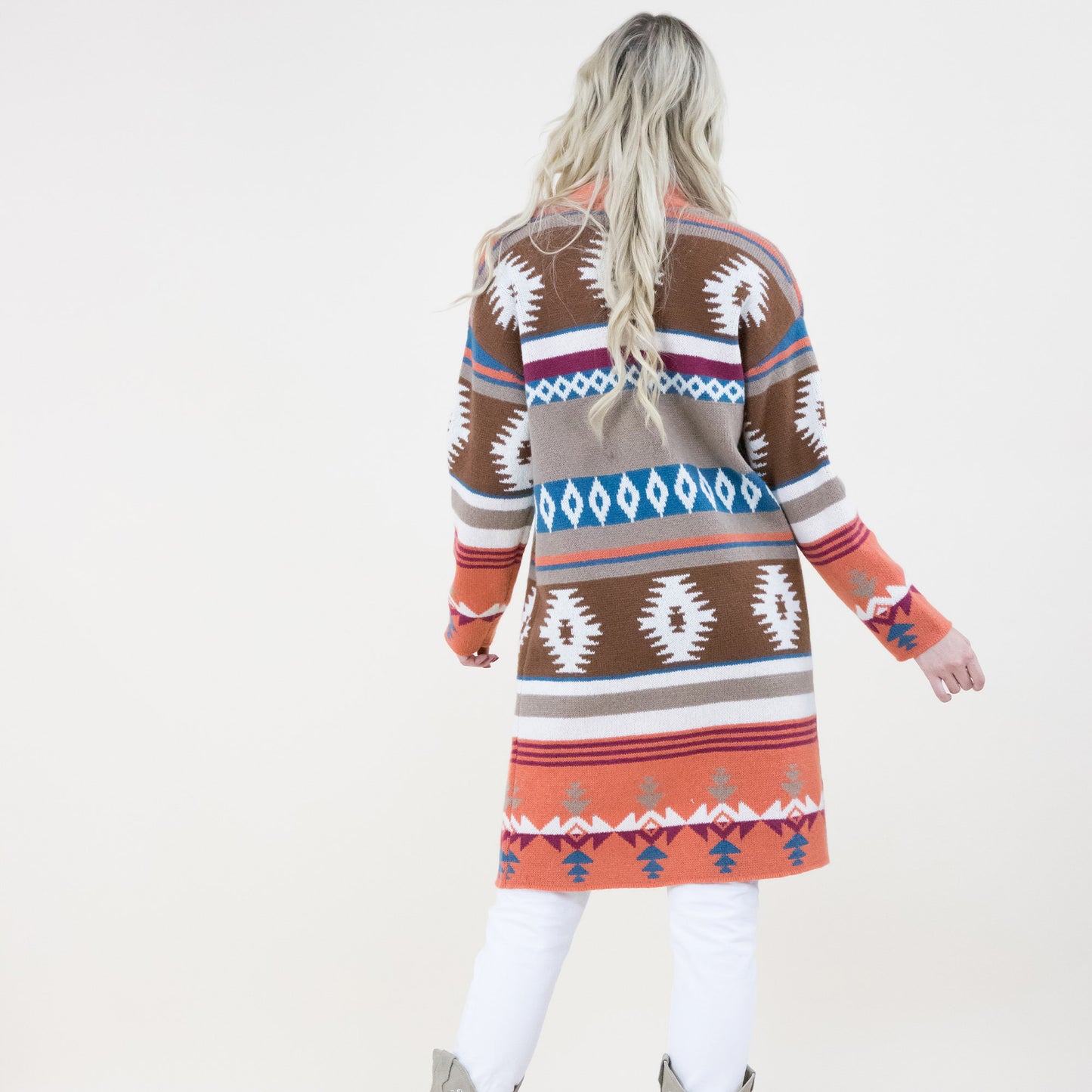 Tribal Sectional Block Pattern Cardigan FP64112 (2PC)