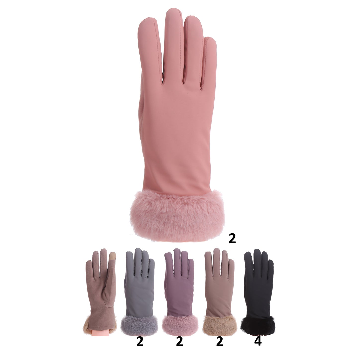 Women's Fur Gloves GL193. (12PAIR)