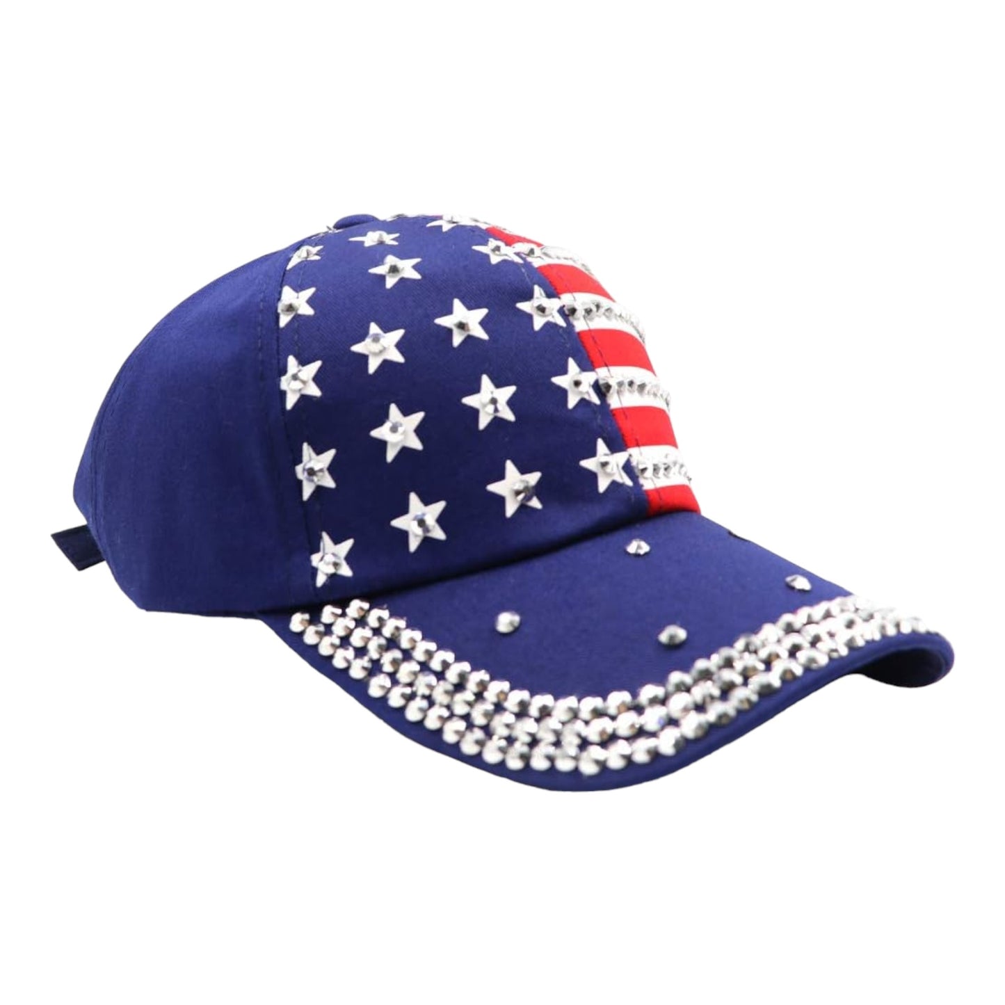 American Flag Rhinestone Studded CAP HA4418-1 (12PC)