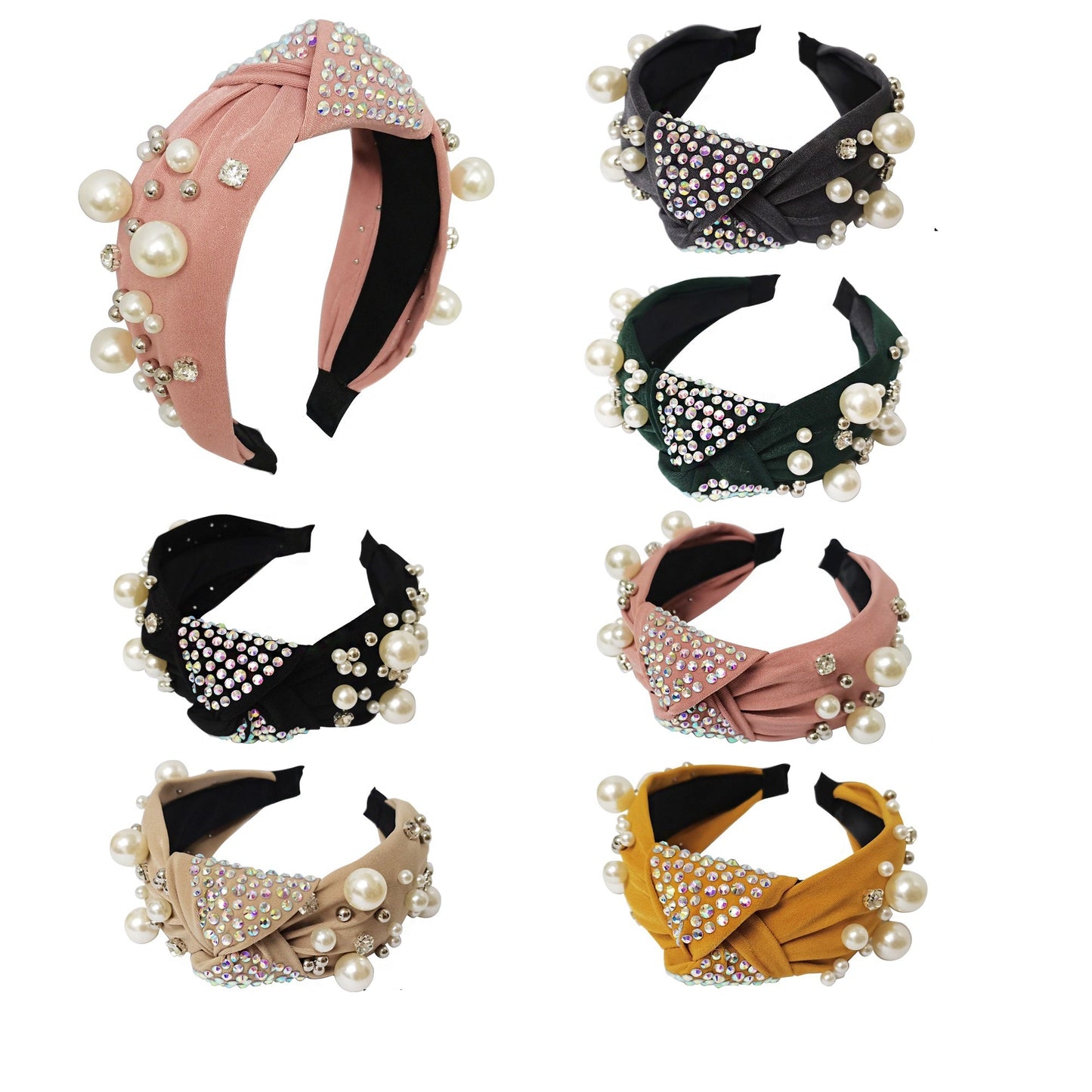 Pear Decor With Stone Headband HB1203-21. (12PC)