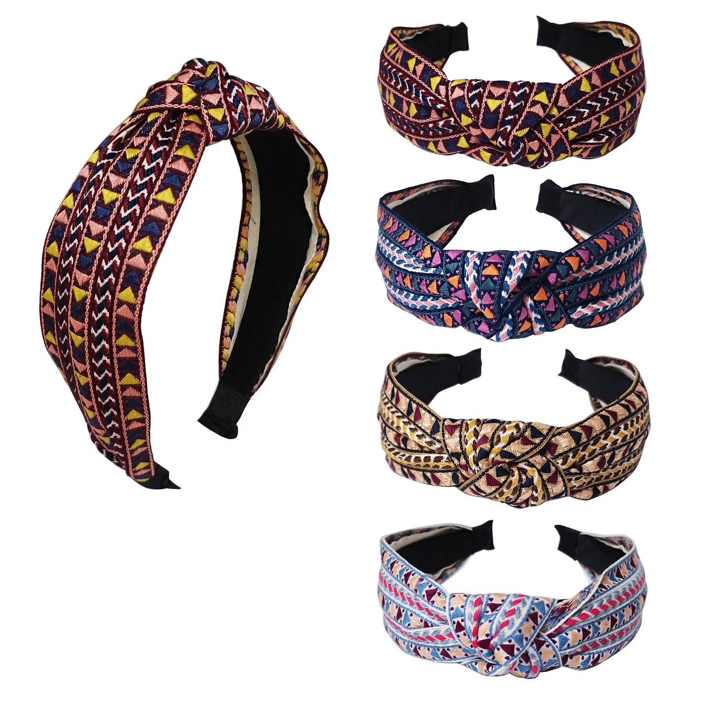 Boho Pattern Wooven Headband HB3317-29 (12PC)