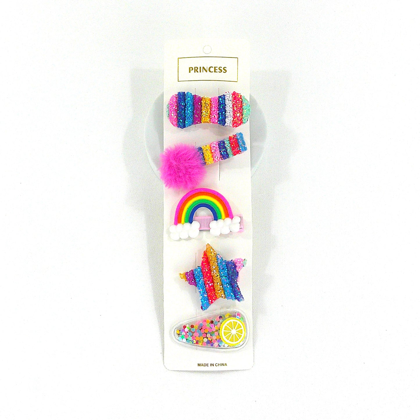Kids Cute Cartoon Unicorn Rainbow Cupcake Hair Clips HB4229-18 (12PC)