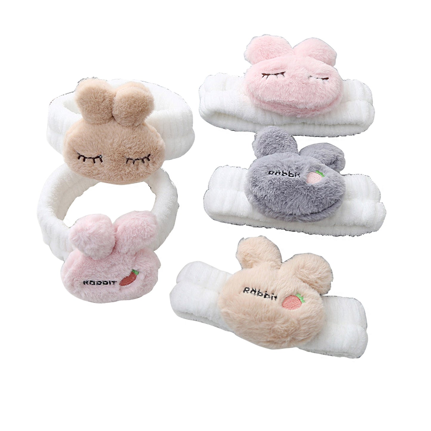 Cute Rabbit Face Spa Headwrap HW3314-46 (12PC)