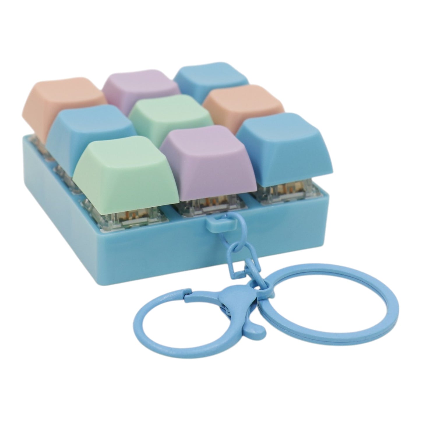 Colorful Keyboard Clicky Keycap Fidget Keychain SS6426-1 (12)
