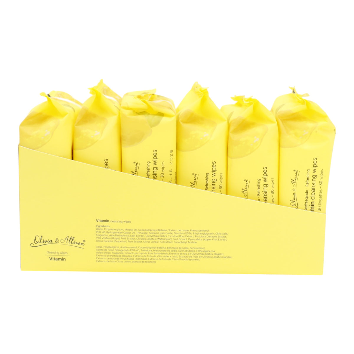 Vitamin Cleansing Makeup Remover Wipes MIT011. (6PK)
