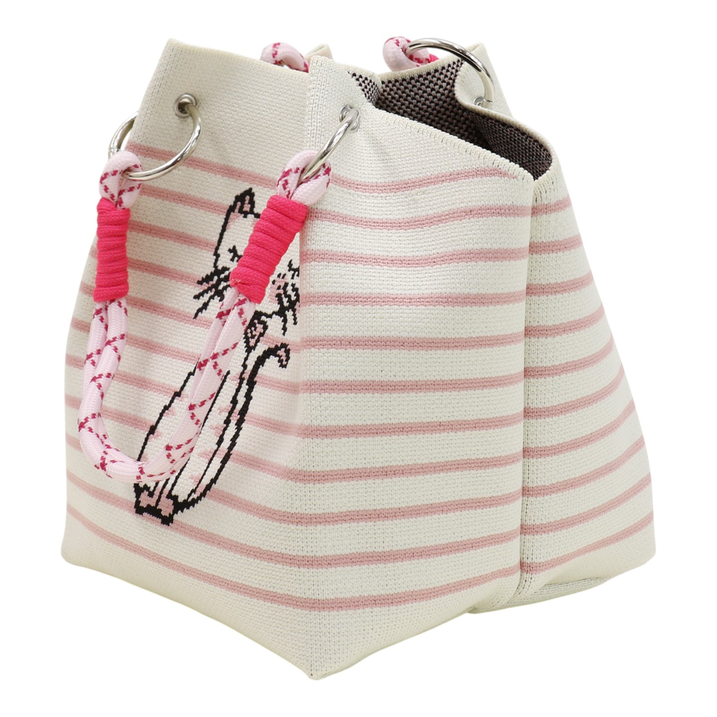 Cut Pink Cat Knitted Tote Bag SS51118-3 (3PC)