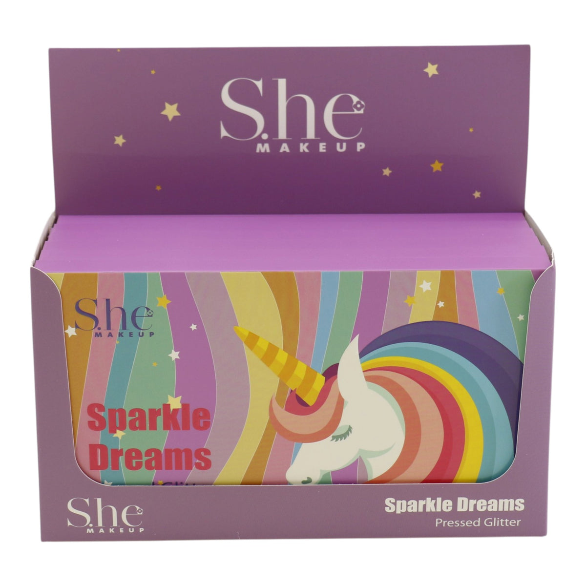 S. He 18 Color Pressed Glitter Palette PG01 (6PK)