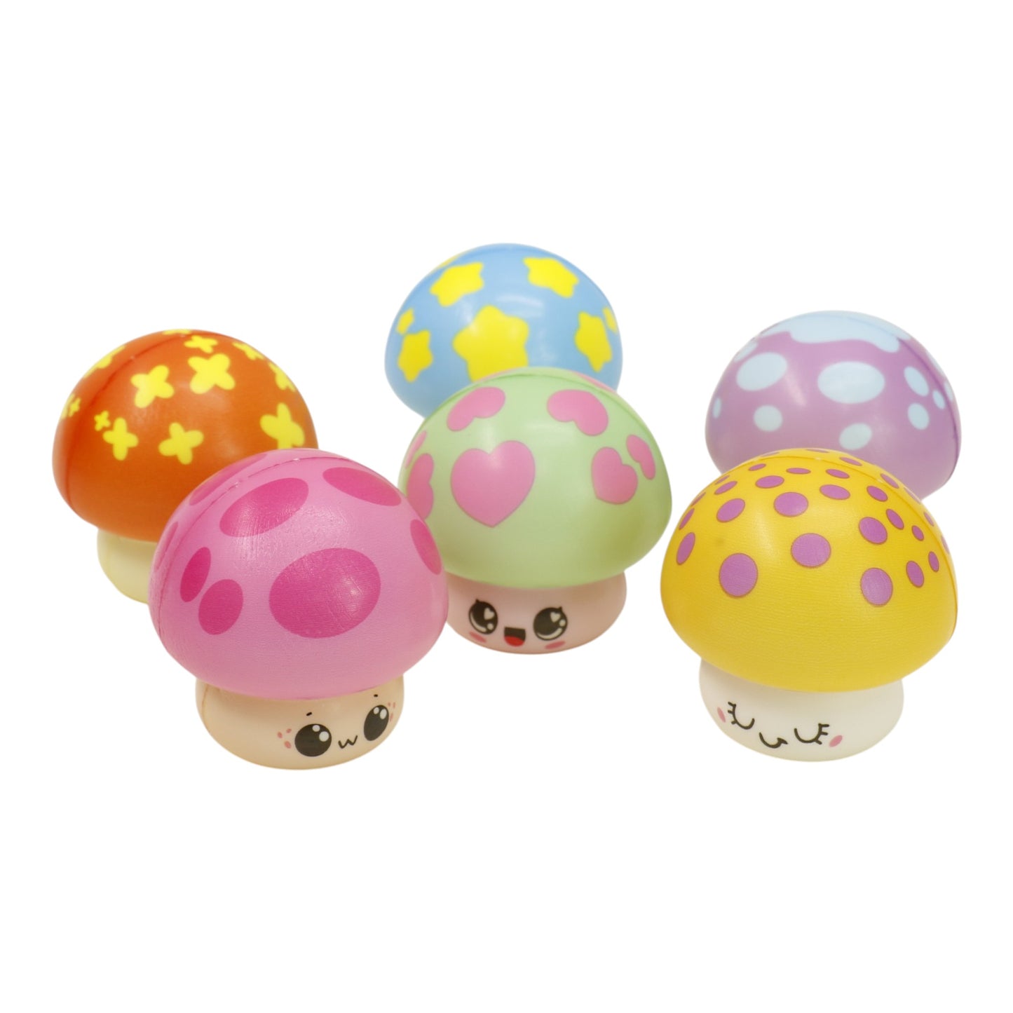 Cute Colorful Mushroom Foam Sponge Squishy Toy SS6425-14 (12PC)