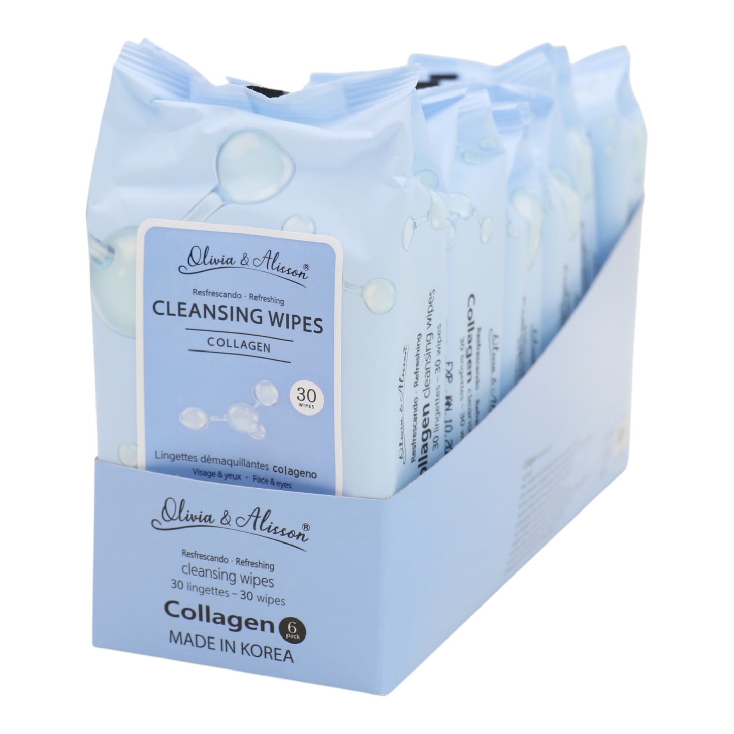 Collagen Cleansing Makeup Remover Wipes MT009 (6PK)
