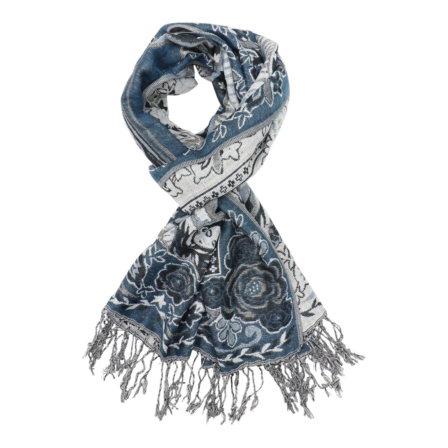 Metallic Pashmina Our Lady of Guadalupe SCF3719-28 (12PC)