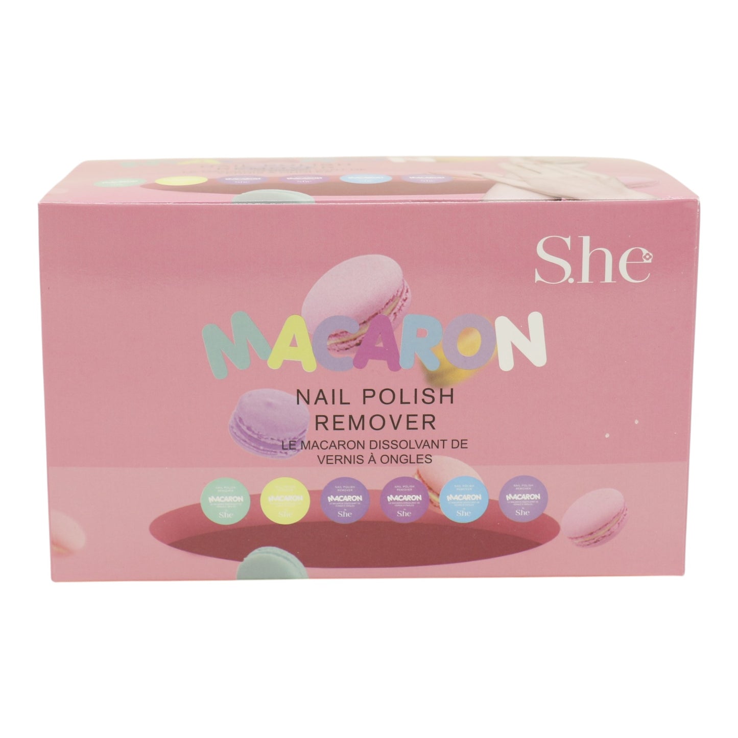 S. he Macaron Nail Polish Remover NR411 (24PC)