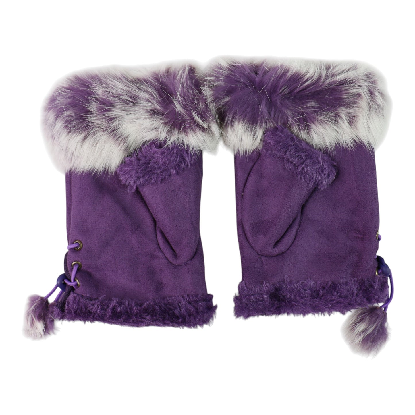 Women's Fur Fingerless Gloves GE902-1. (12PAIR)