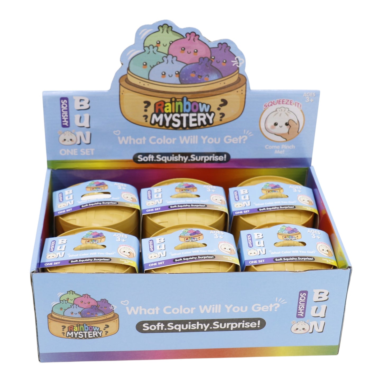 Glitter Jiggly Bun Squishy Dumpling JT6428-3 (12PC)