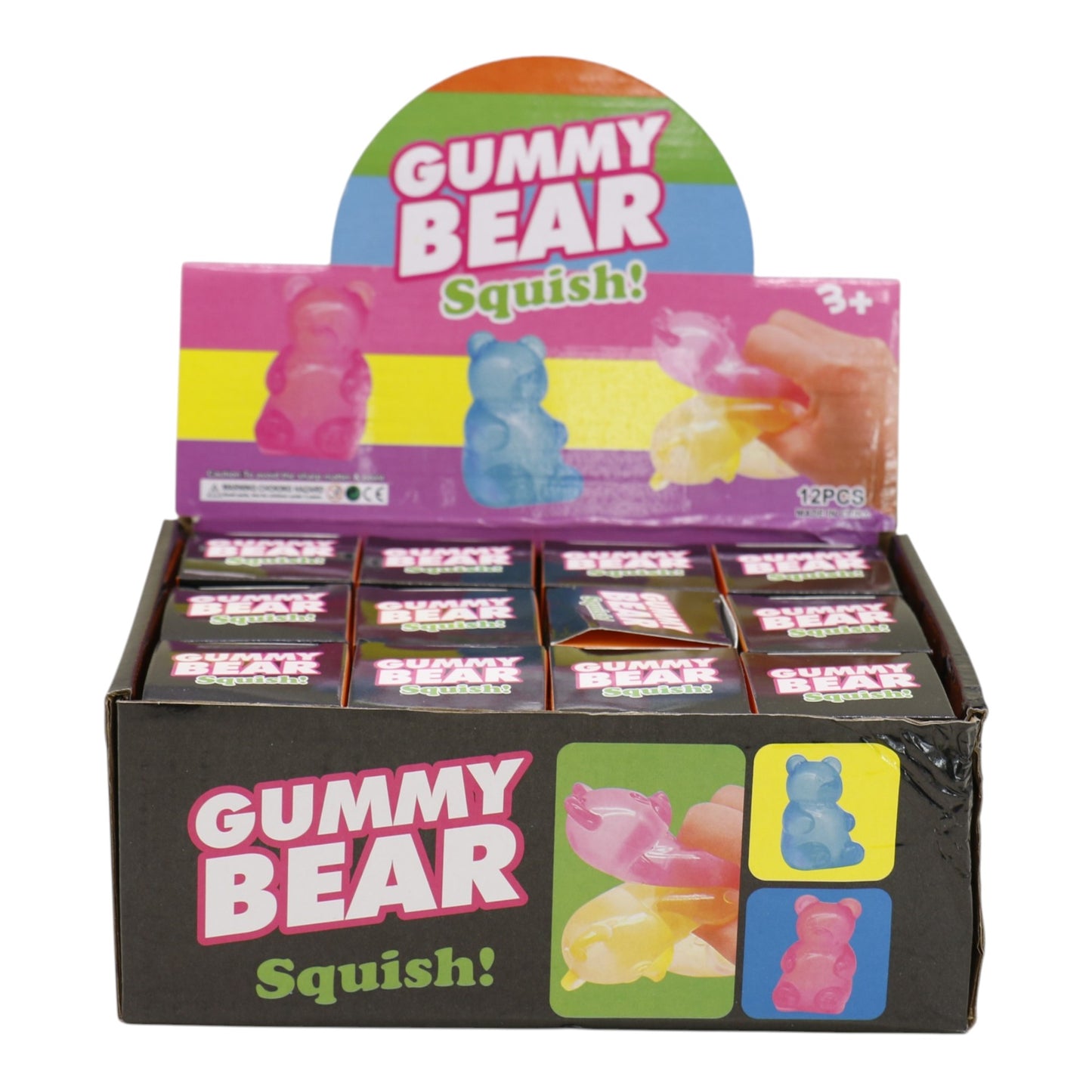 Gummy Bear Clear Colorful Squishy TY6327-18 (12PC)