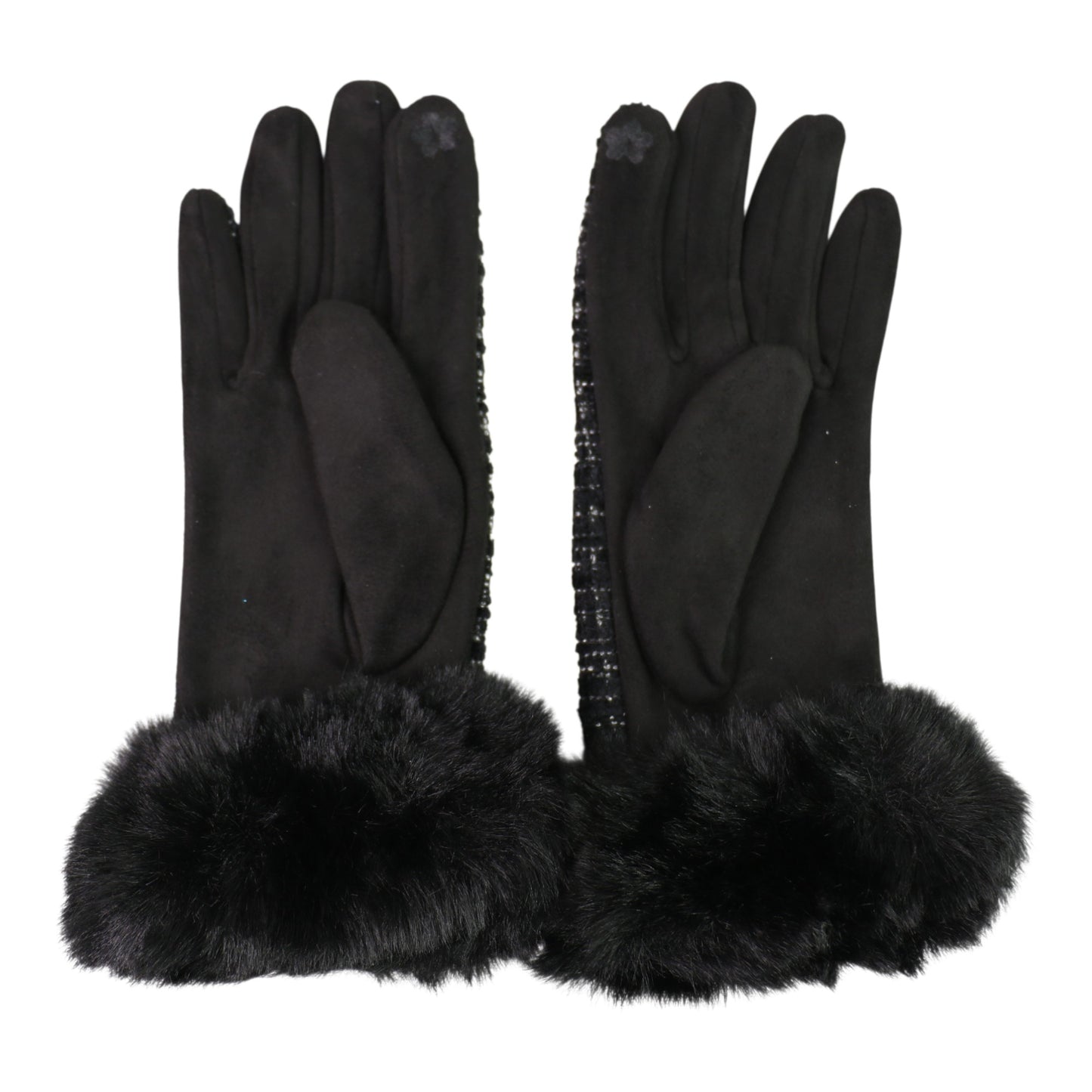 Women's Fur Check Pattern Gloves GL184 .(12PAIR)