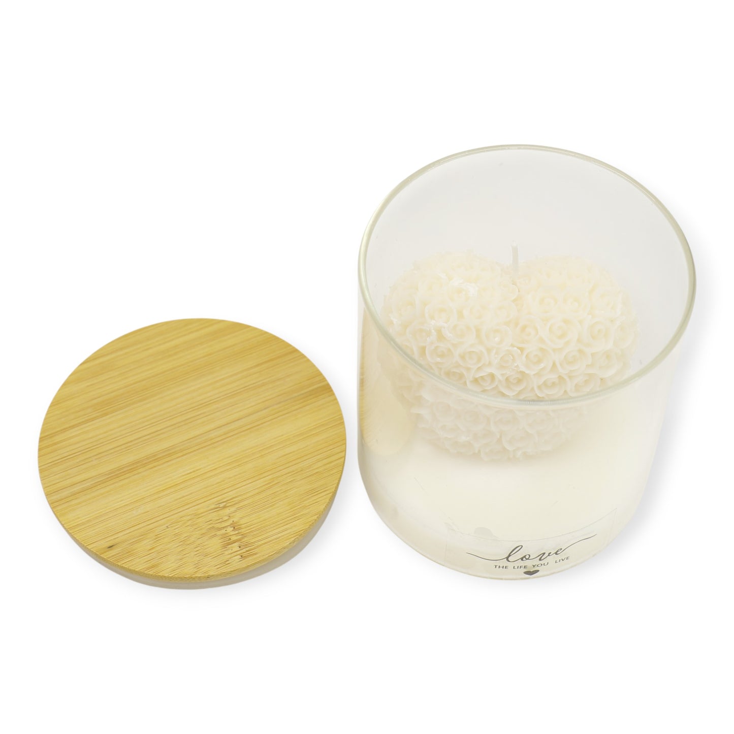 Rose Flower Heart Clusters Aesthetic Scented Candle SS51016-5 (3pc )