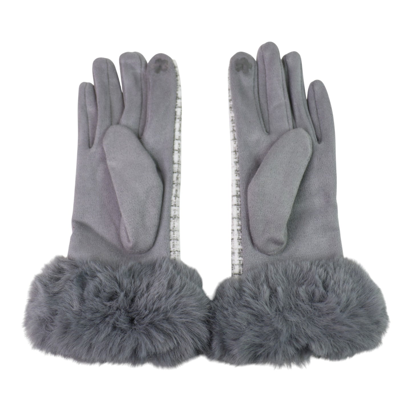 Women's Fur Check Pattern Gloves GL184 .(12PAIR)