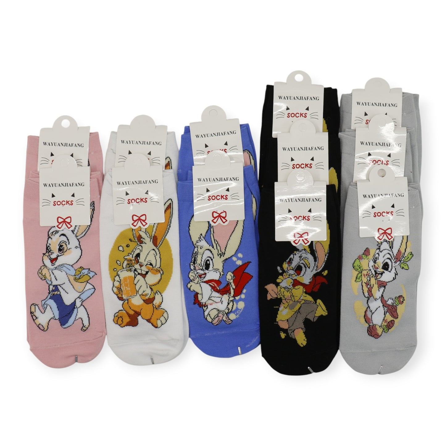 Women's Cute Rabbit Cartoon Socks SK4222-2. (12PC)