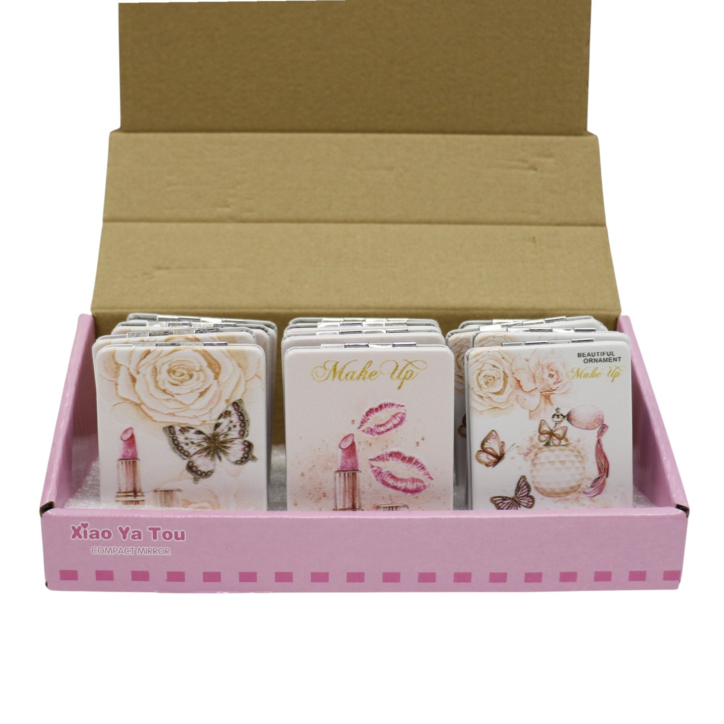 Butterfly Floral Beauty Makeup Compact Mirror JM5921-6 (12PC)