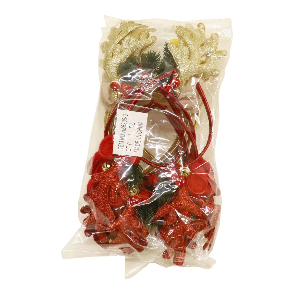 Christmas Antlers Headband HB6905-3 (12PC)
