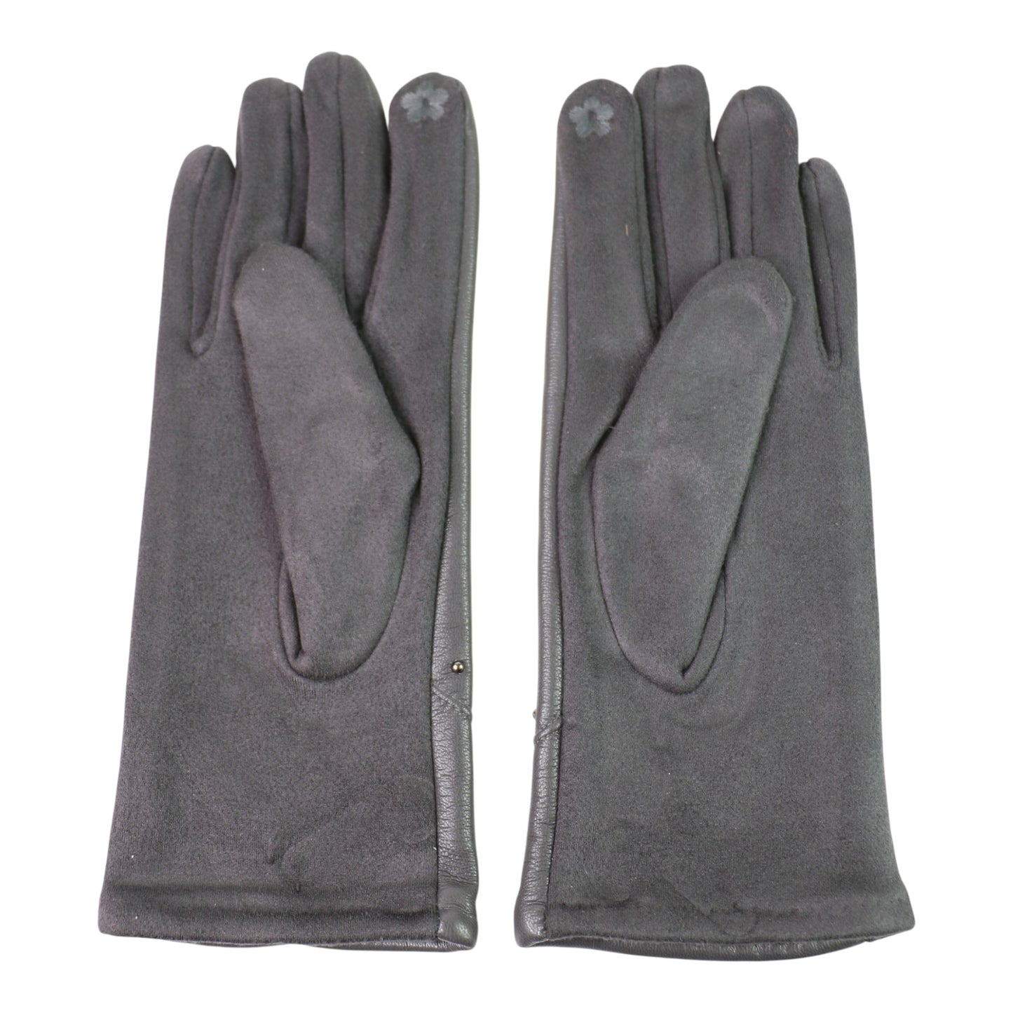 Women's Faux Leather Rhinestone Decor Gloves GL179. (12PAIR)