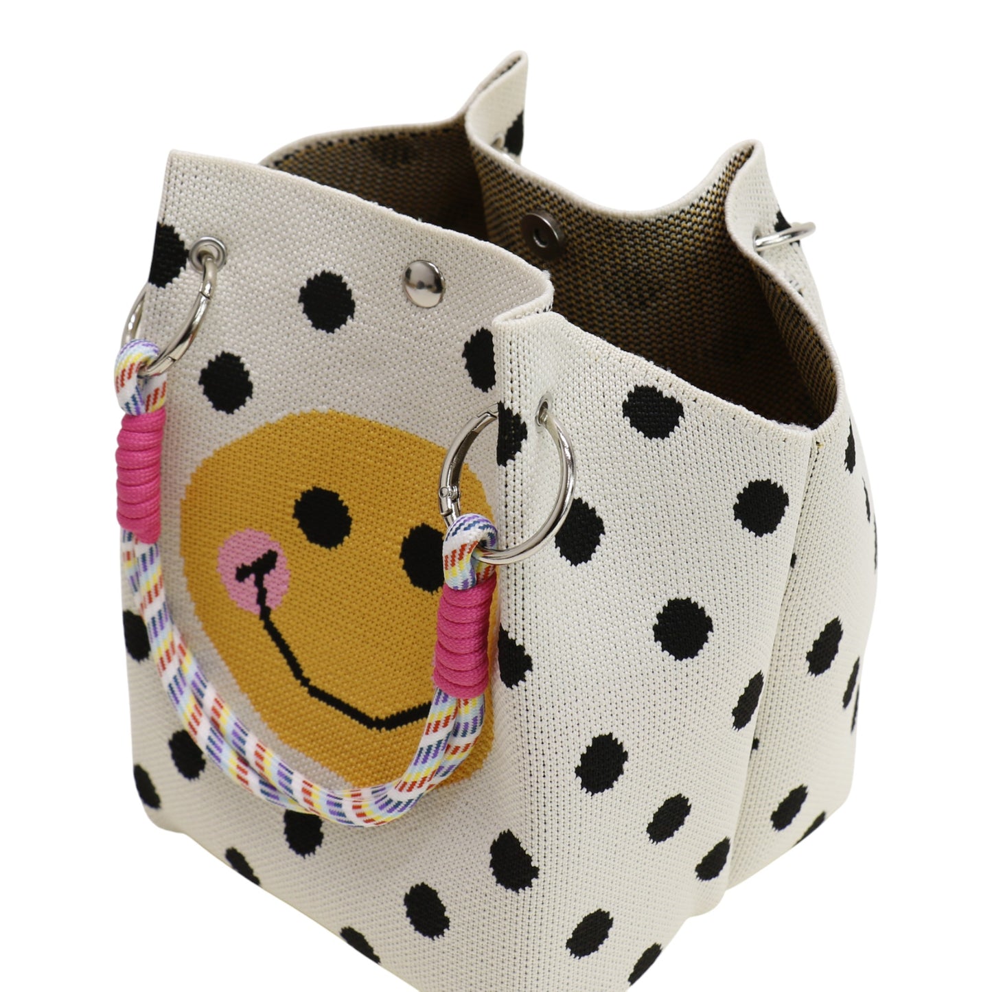 Smiley Face Pattern Knitted Tote Bag SS51118-38(3PC)