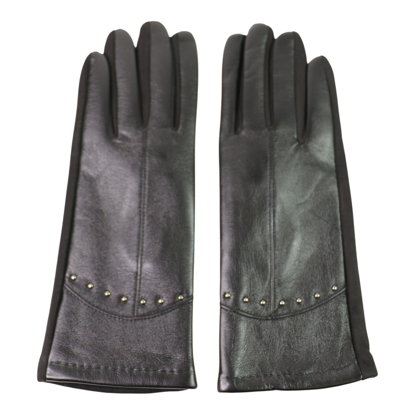 Women's Faux Leather Rhinestone Decor Gloves GL179. (12PAIR)