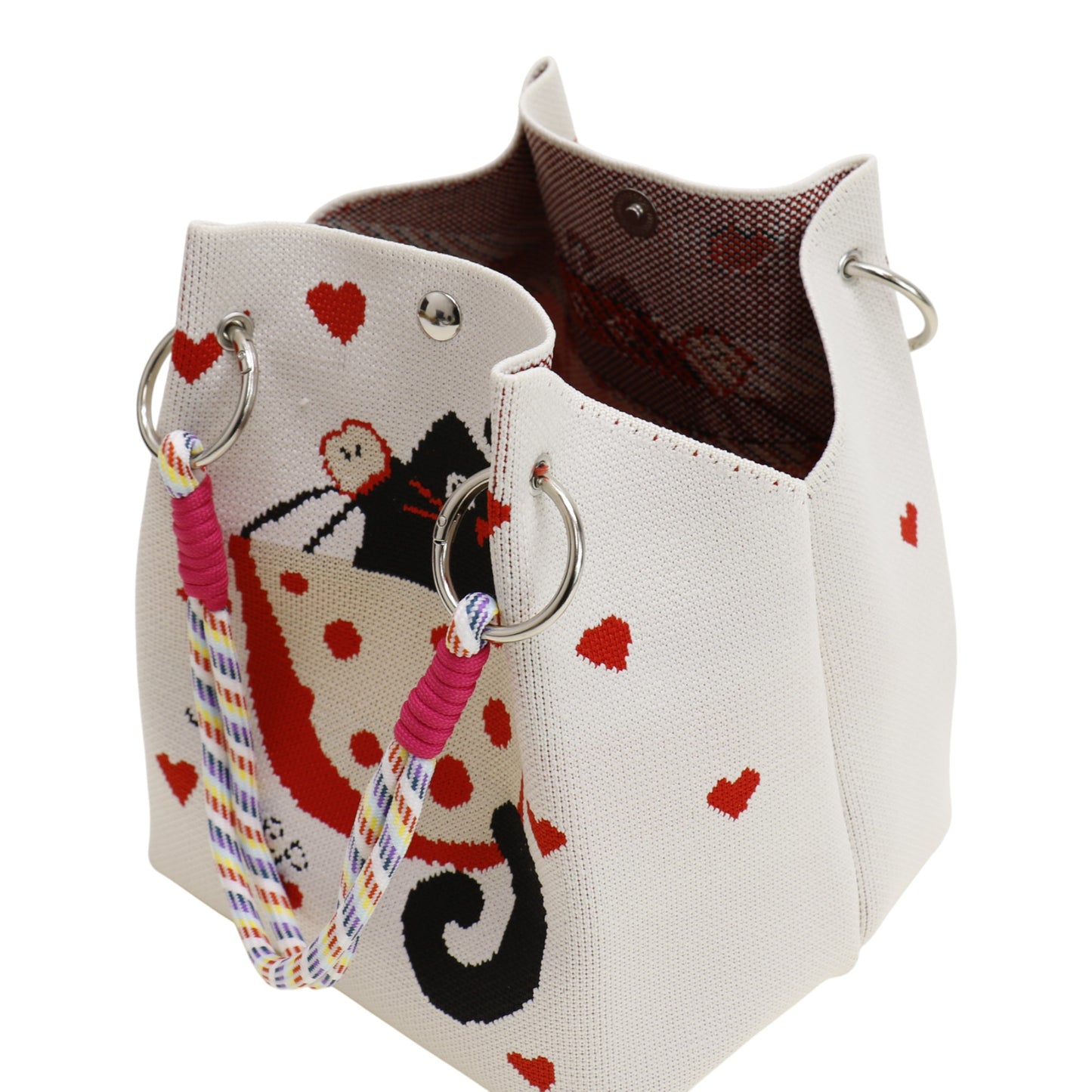 Cut Black Cat Knitted Tote Bag SS51118-10 (3PC)