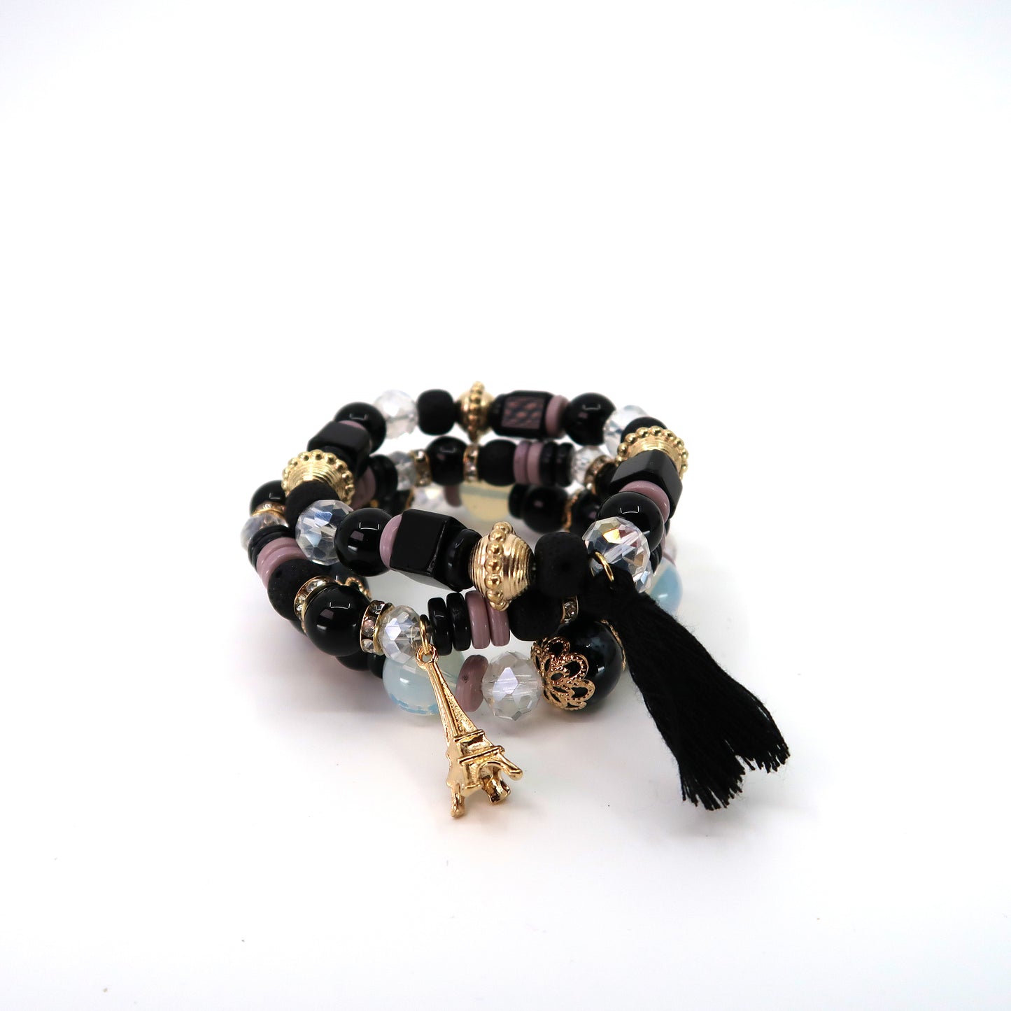 Eiffel Tower Charm Ball Bracelet BR2521-45. (12PC)