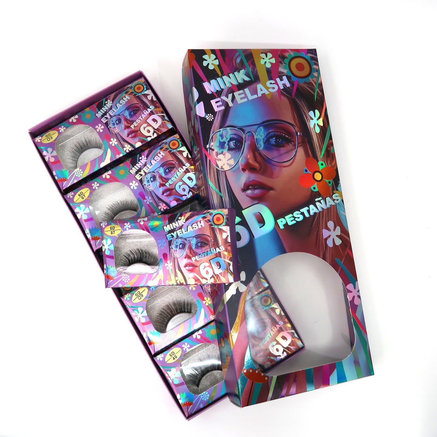 6d Mink Fake Eyelashes EL824-20 (10PC)