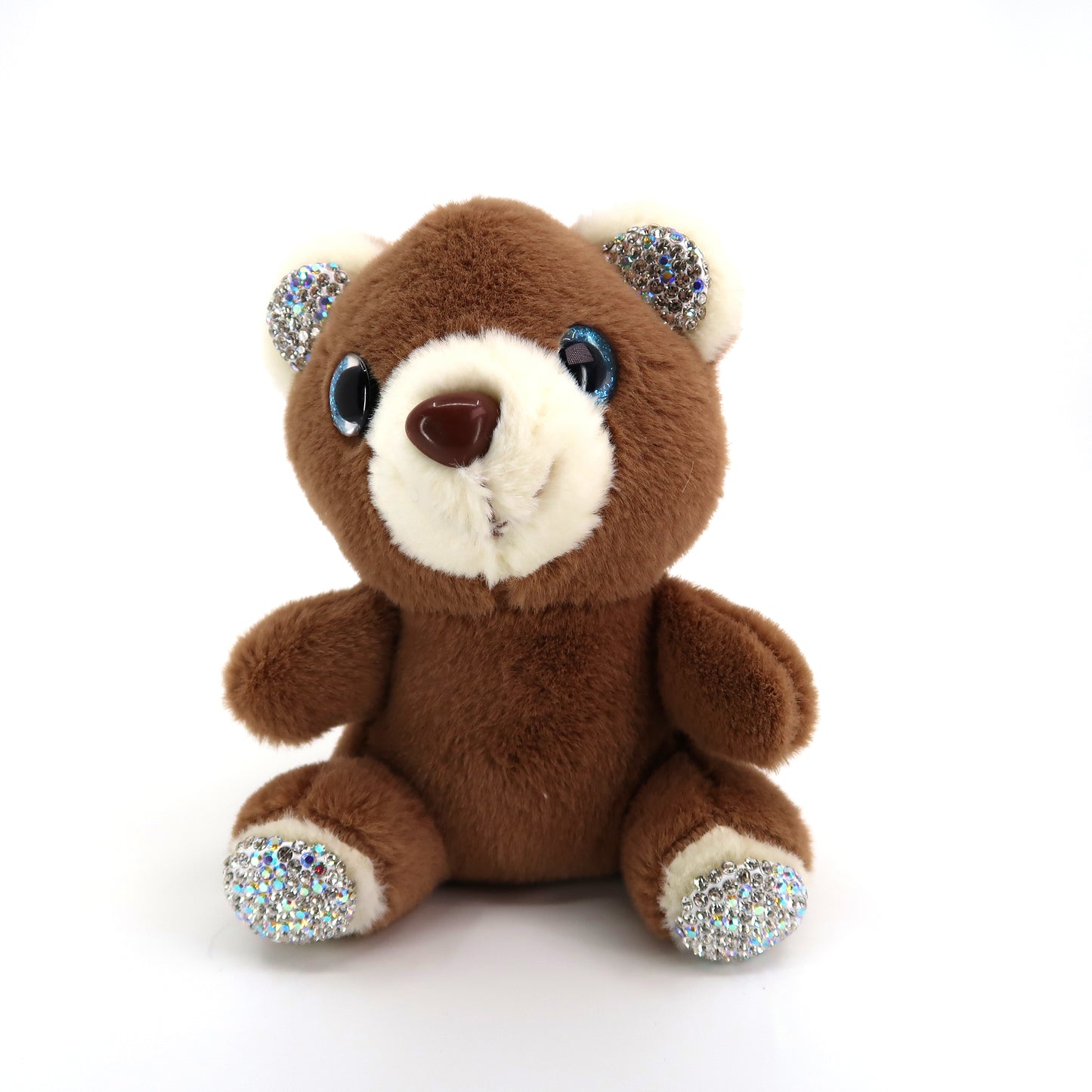 RHINESTONE BEAR PLUSH KEY CHAIN KC21030-22 (12PC)