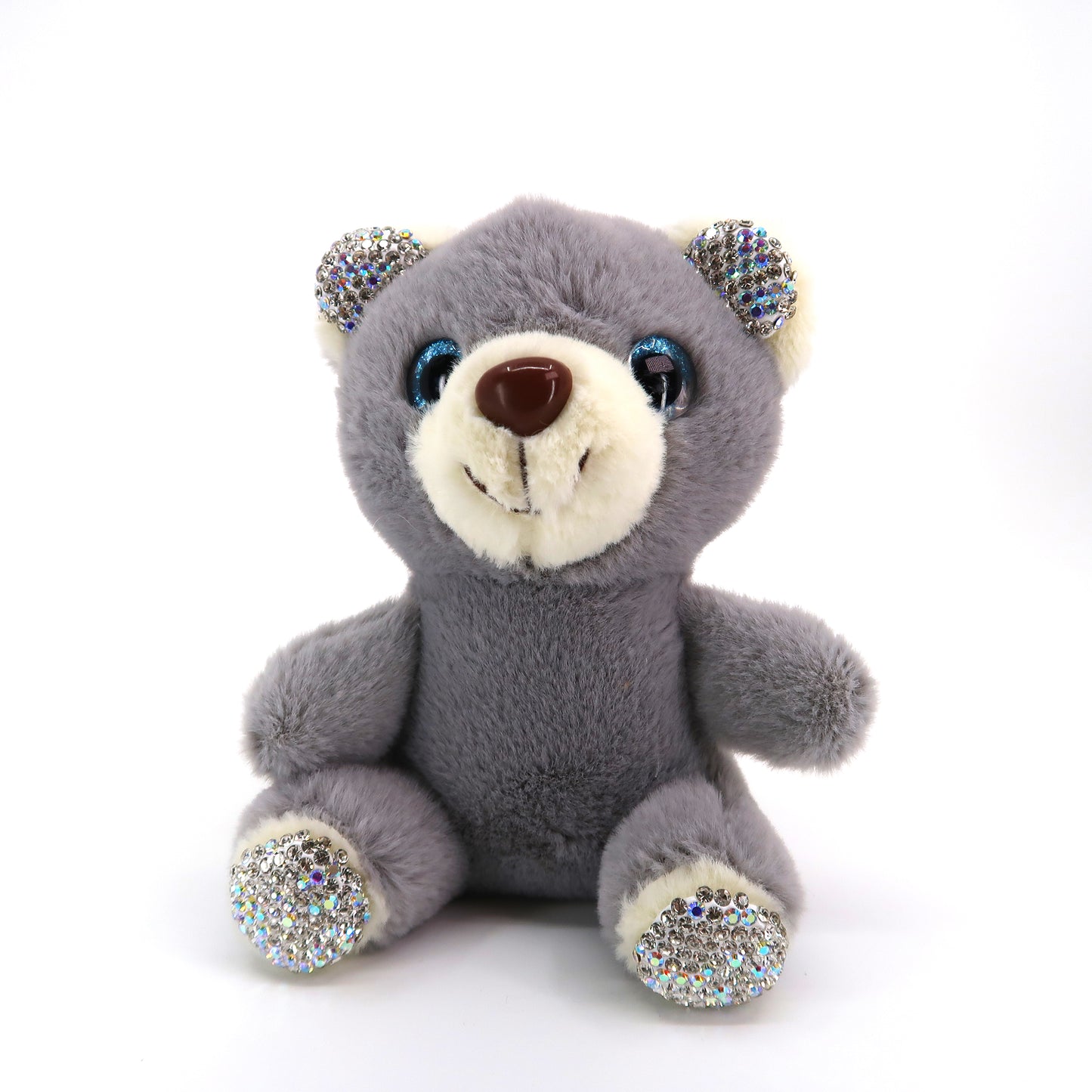 RHINESTONE BEAR PLUSH KEY CHAIN KC21030-22 (12PC)