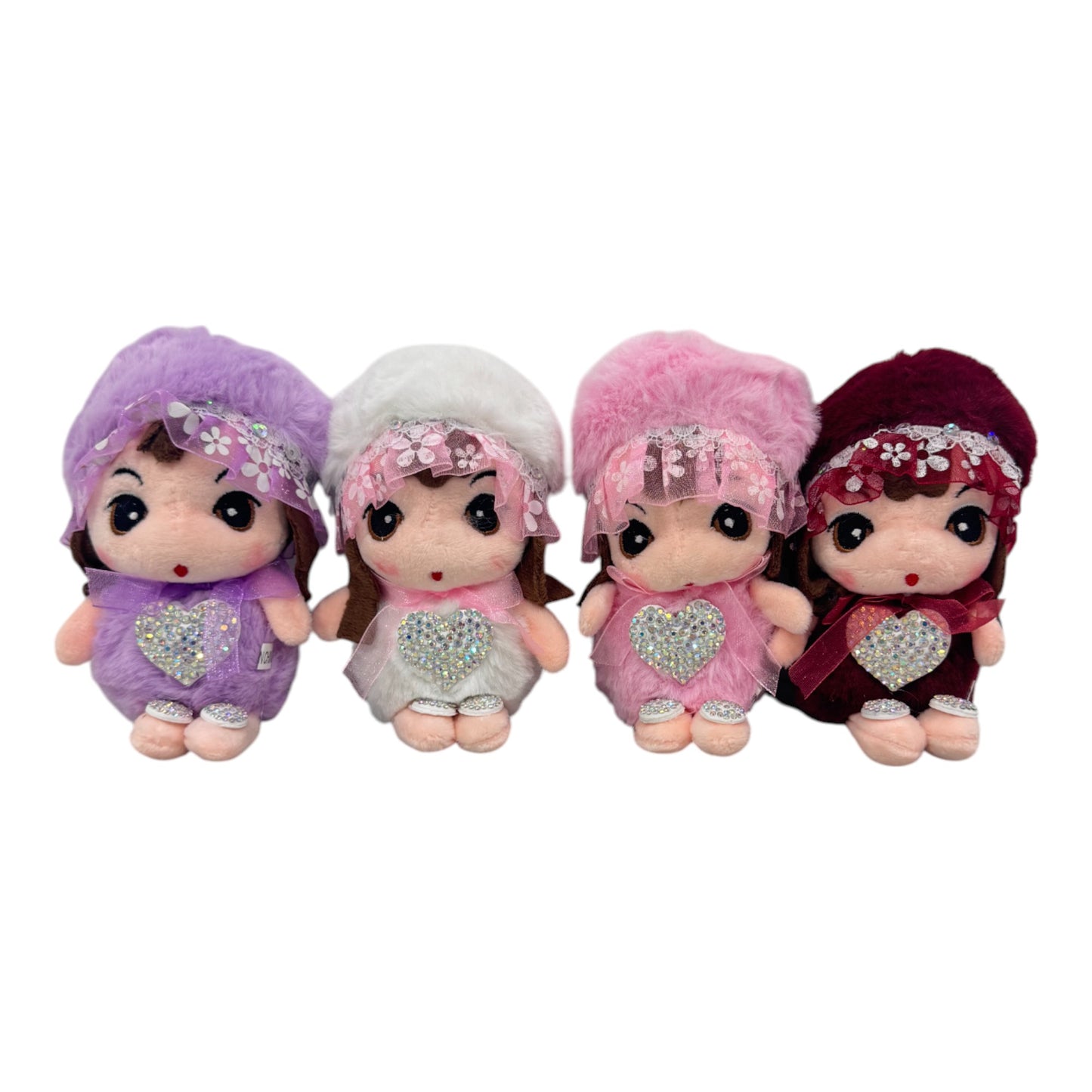 FAIRY PLUSH STONE KEY CHAIN TY612-9 (12PC)