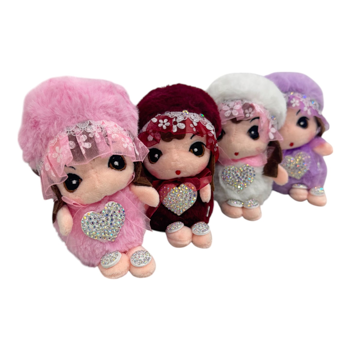 FAIRY PLUSH STONE KEY CHAIN TY612-9 (12PC)