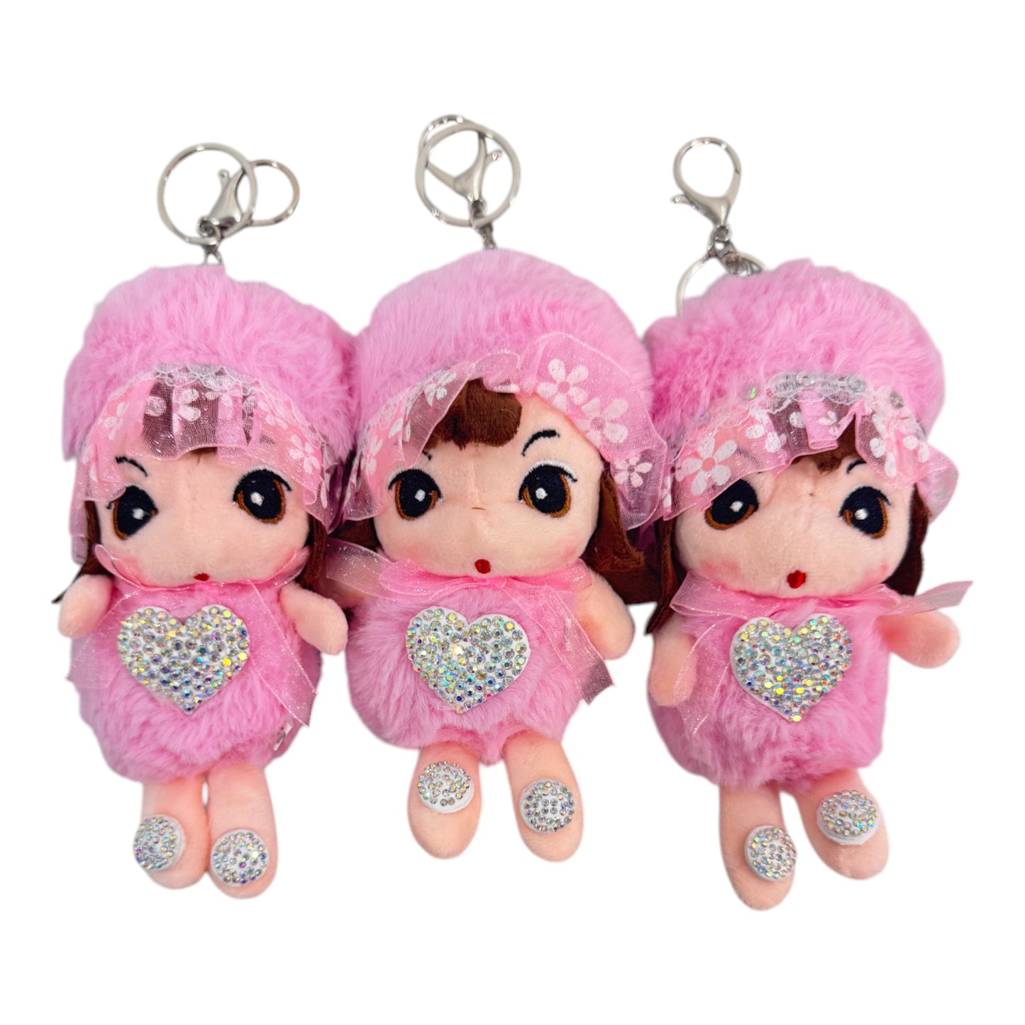 FAIRY PLUSH STONE KEY CHAIN TY612-9 (12PC)