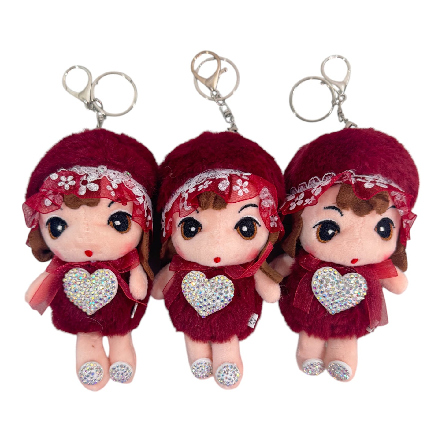 FAIRY PLUSH STONE KEY CHAIN TY612-9 (12PC)