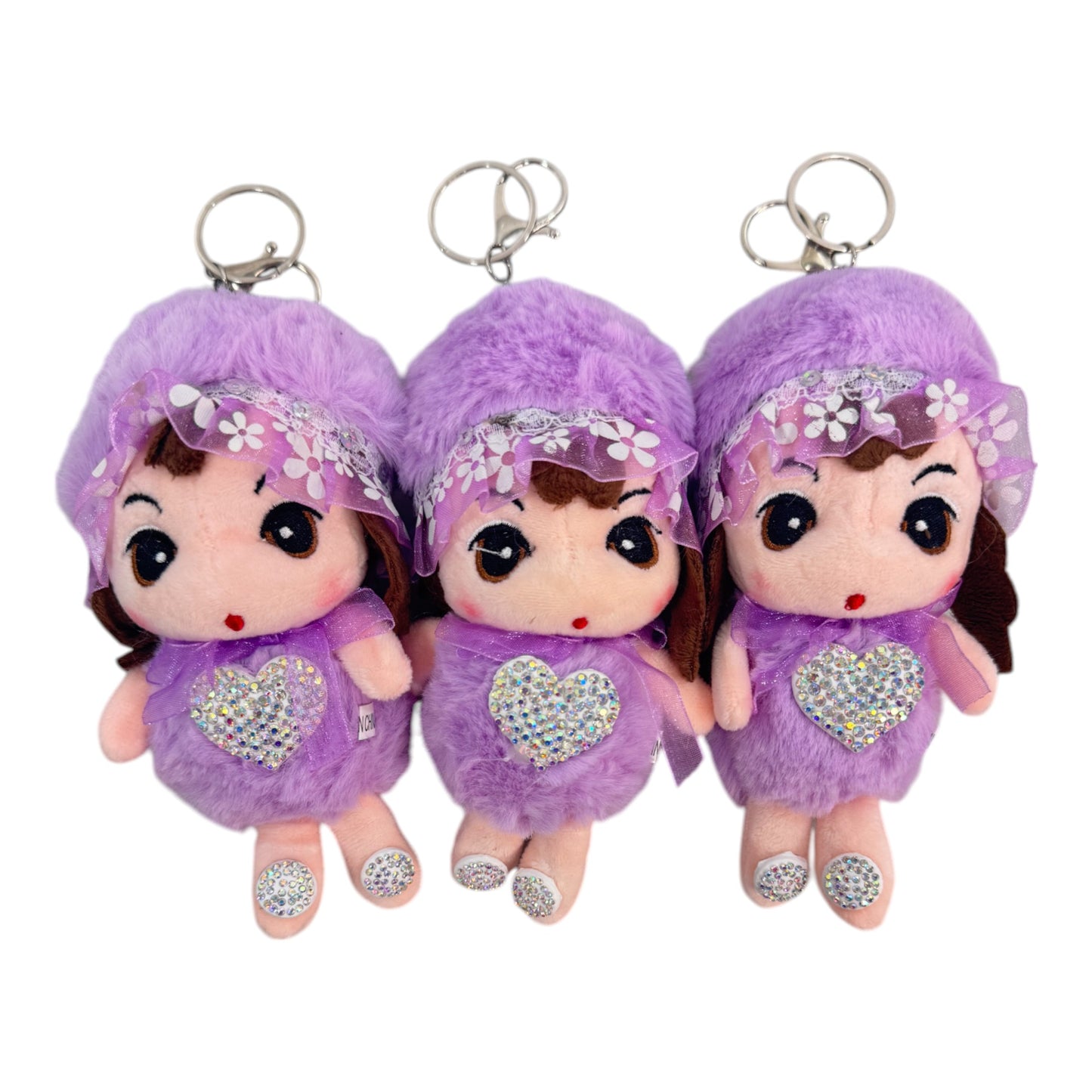 FAIRY PLUSH STONE KEY CHAIN TY612-9 (12PC)
