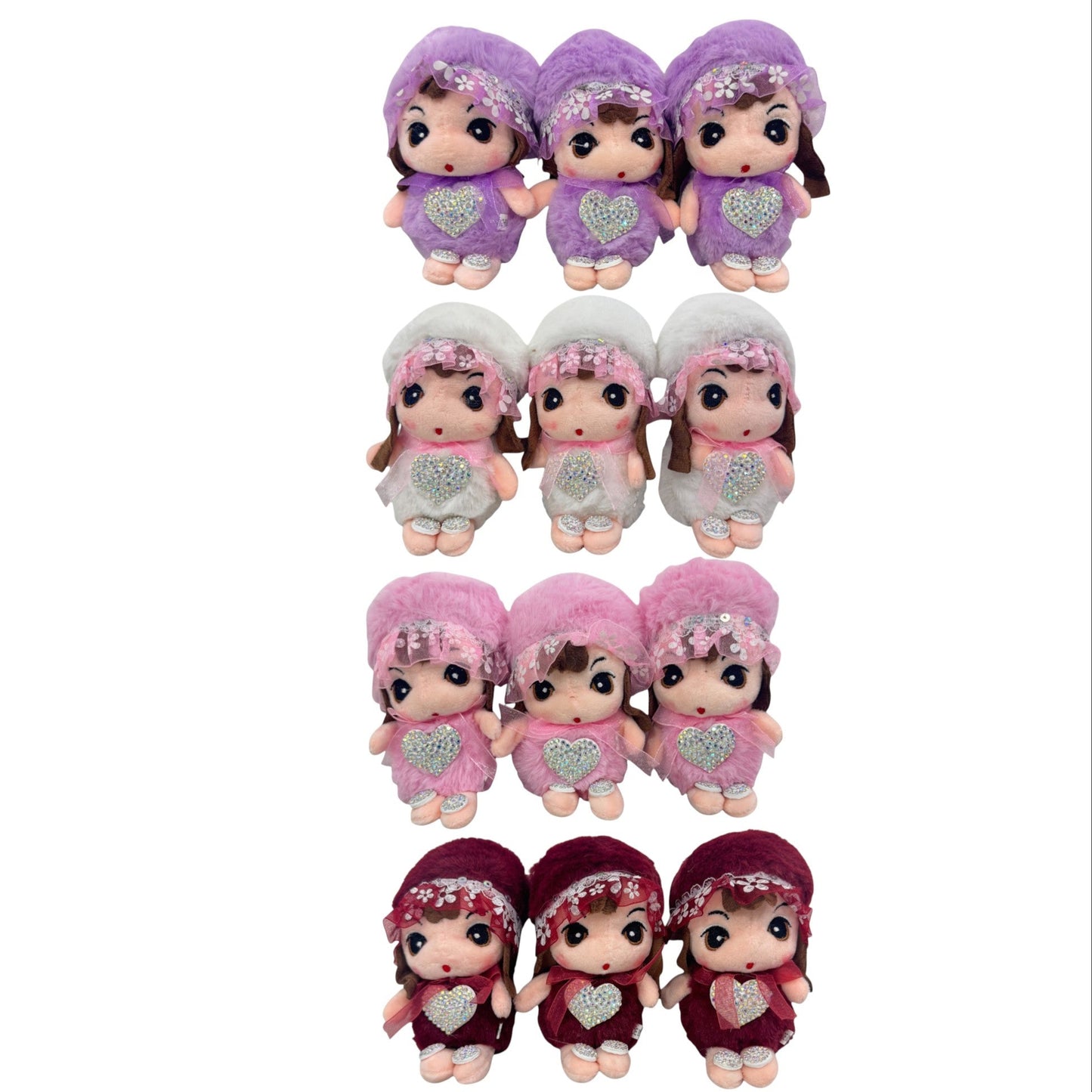 Fairy Plush Stone Key Chain TY612-9 (12PC)