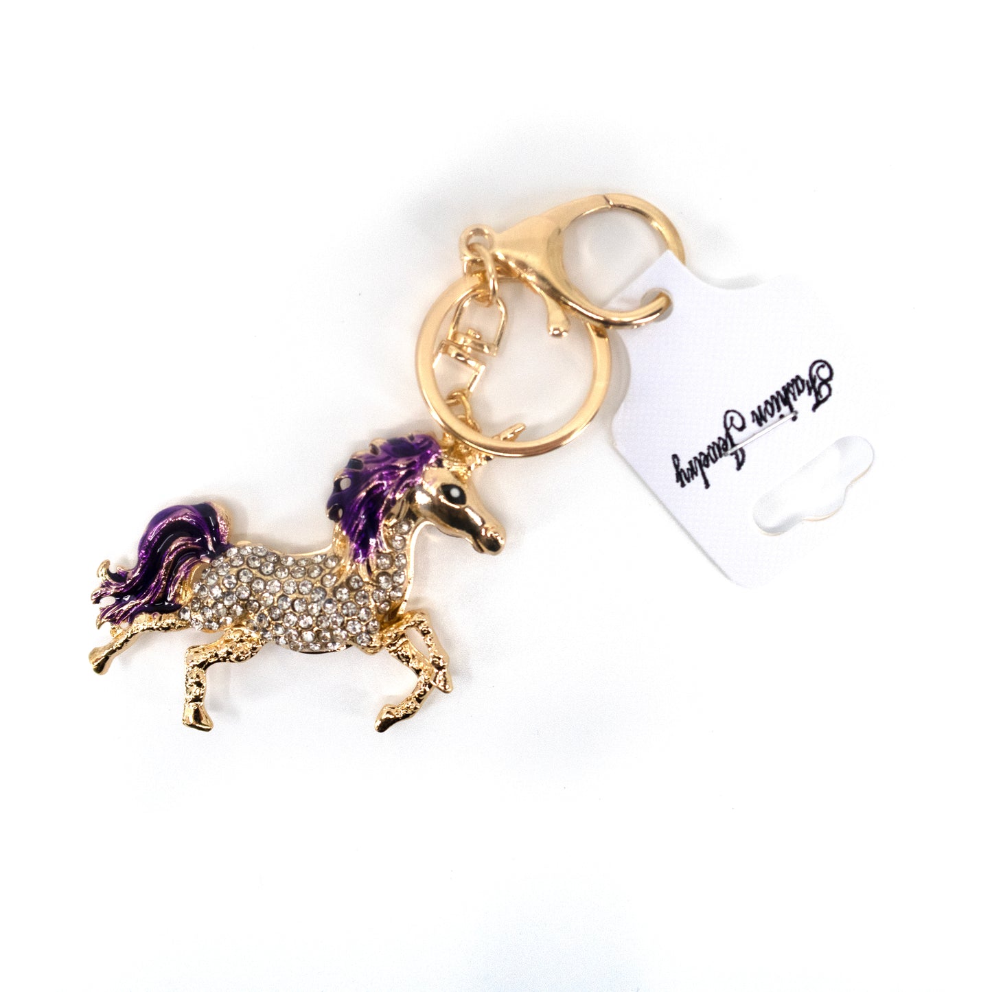 Rhinestone Unicorn Key Chain KC1022-41 (12PC)