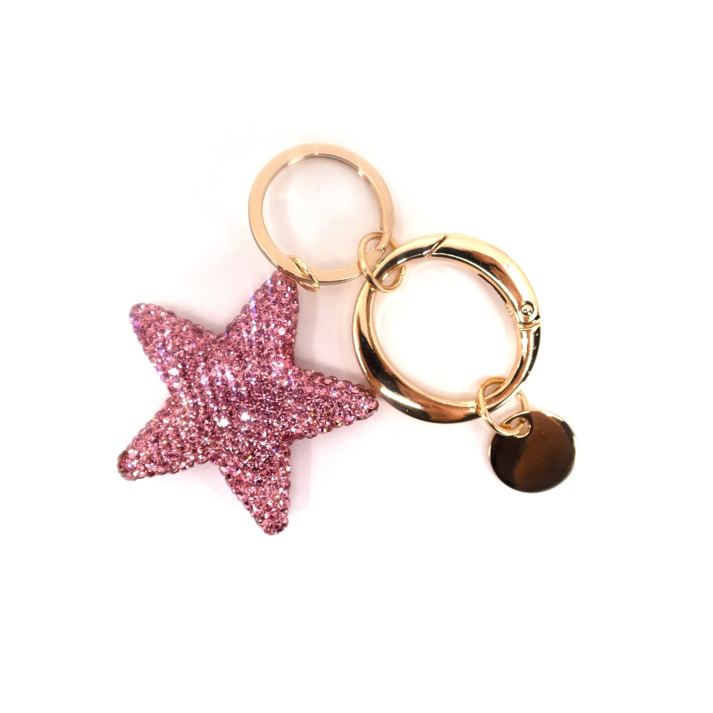 RHINESTONE STAR KEY CHAIN KC21026-34 (12PC)