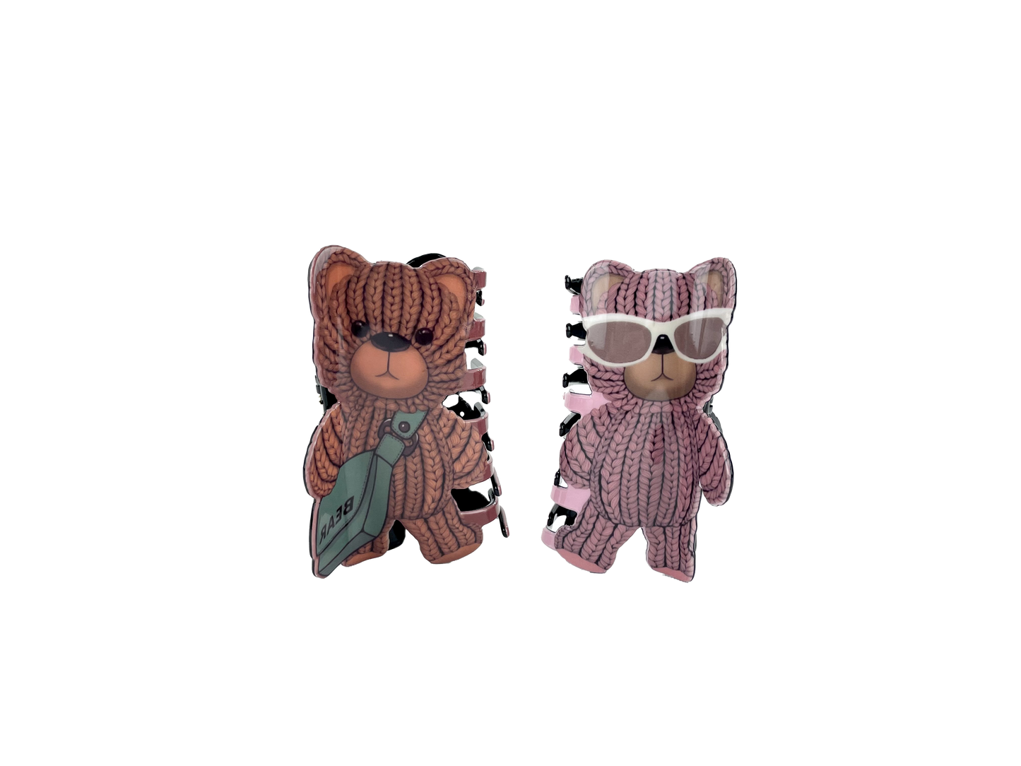 CUTE SUNGLASS BEAR CLAW CLIP JC3610-22 (12PC)