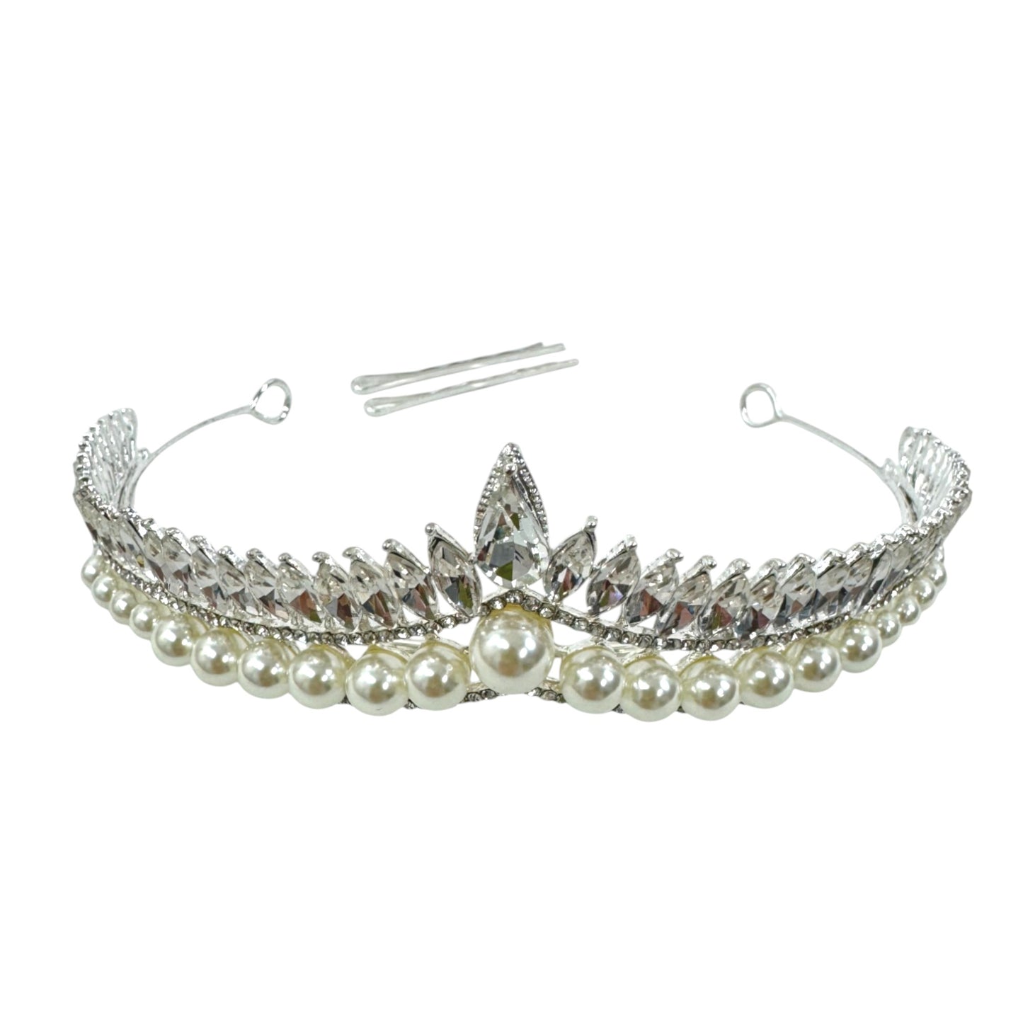 Crystal Tiara Crown CR1030-24 (2pc)