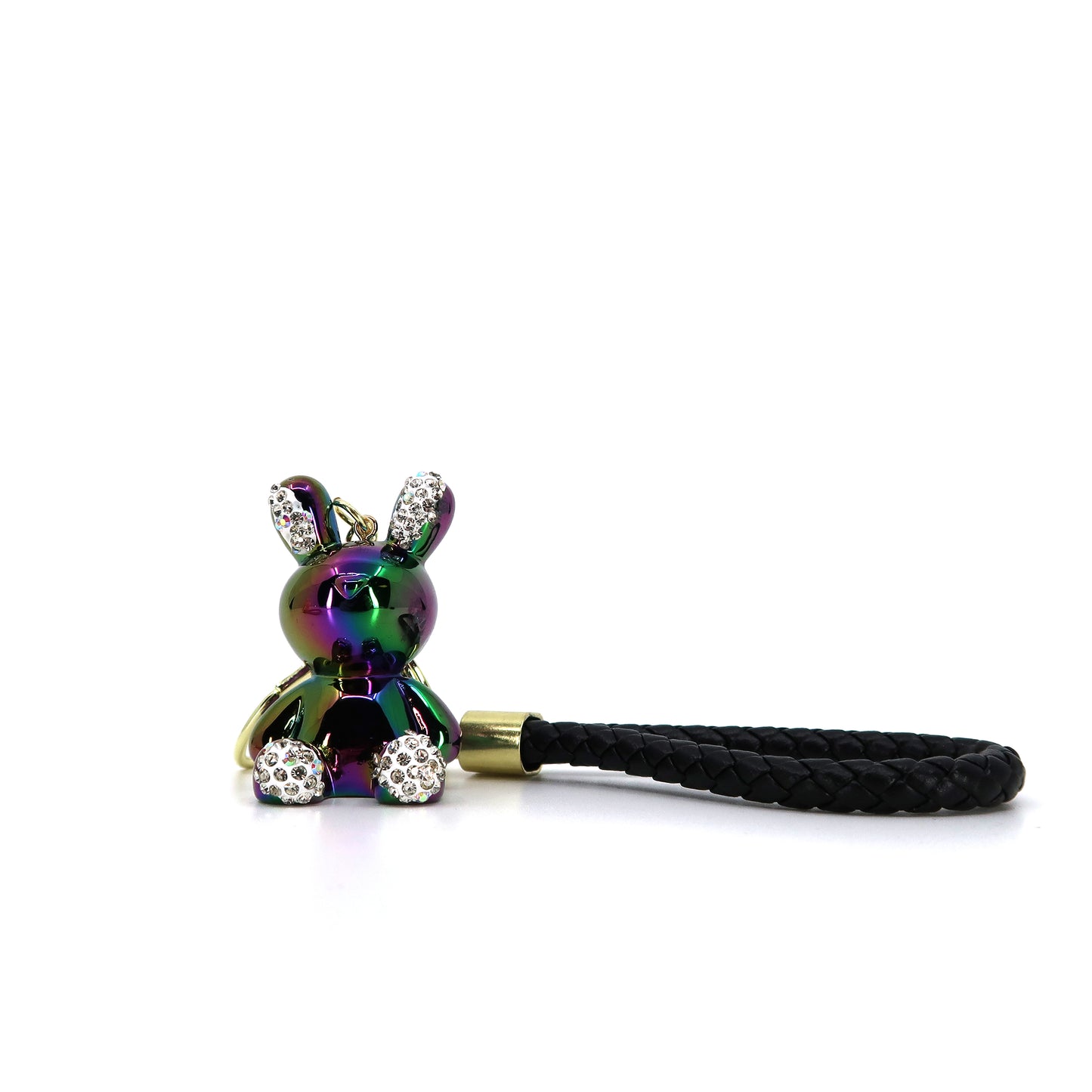 RHINESTONE RABBIT KEY CHAIN KC3209-128 (12PC)