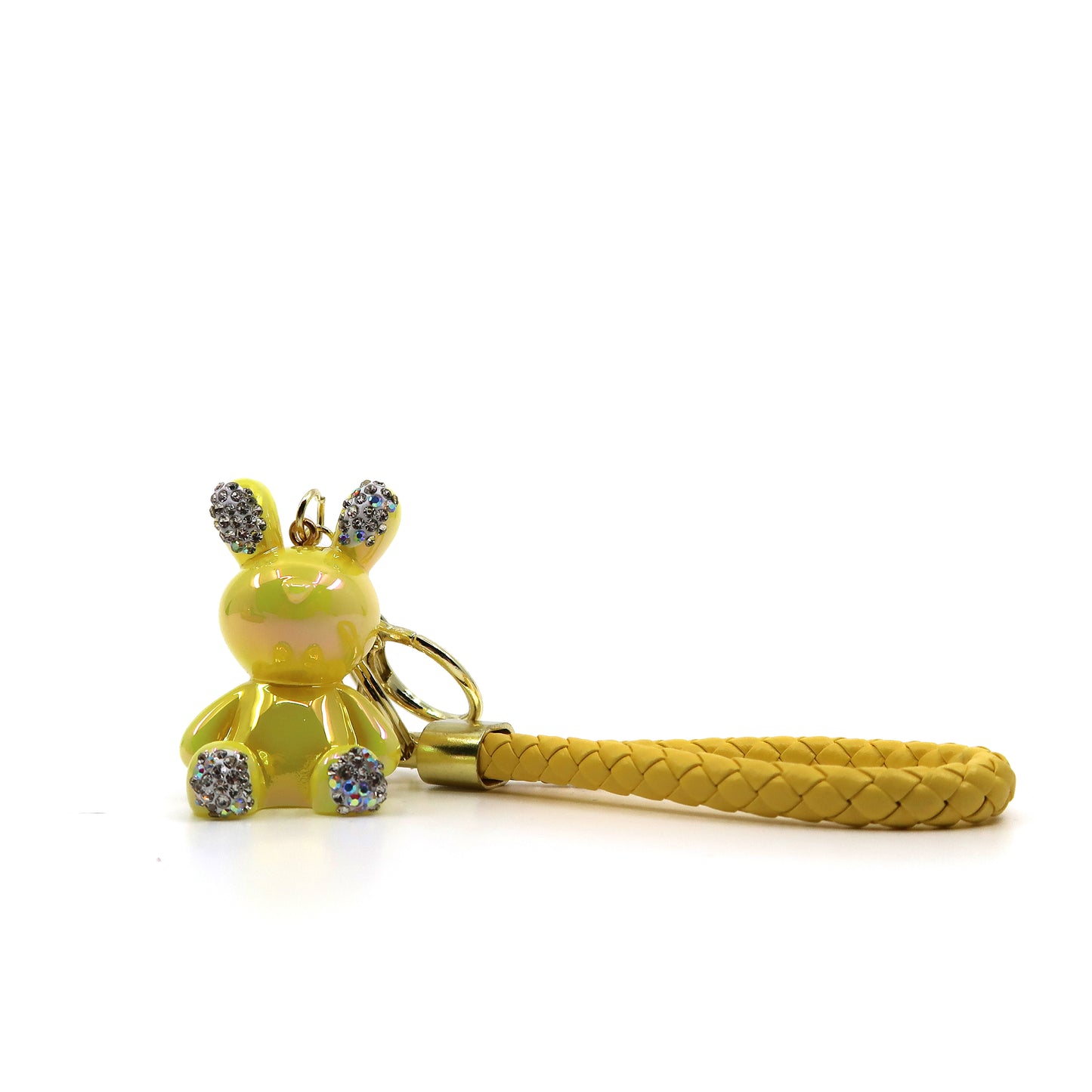RHINESTONE RABBIT KEY CHAIN KC3209-128 (12PC)