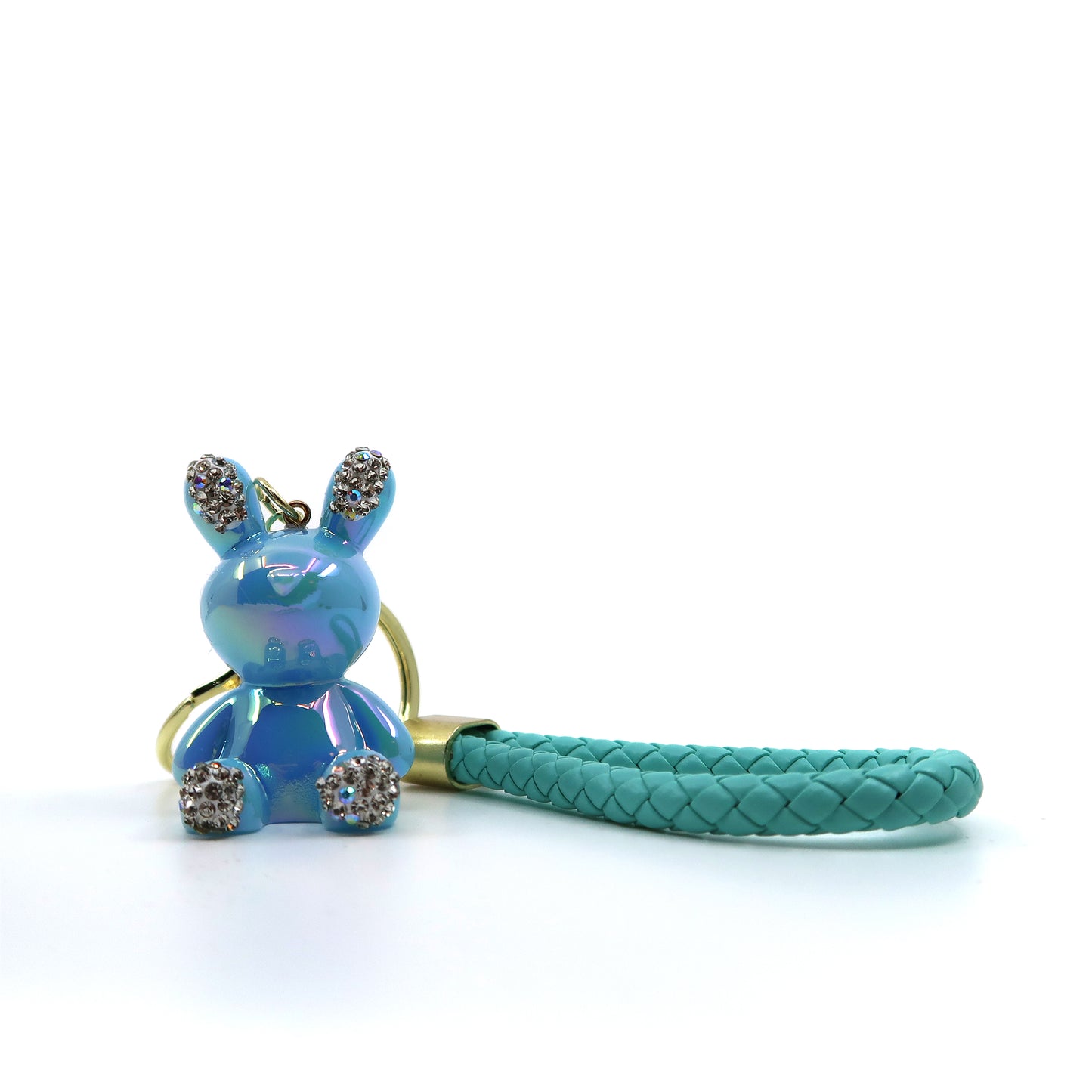 RHINESTONE RABBIT KEY CHAIN KC3209-128 (12PC)