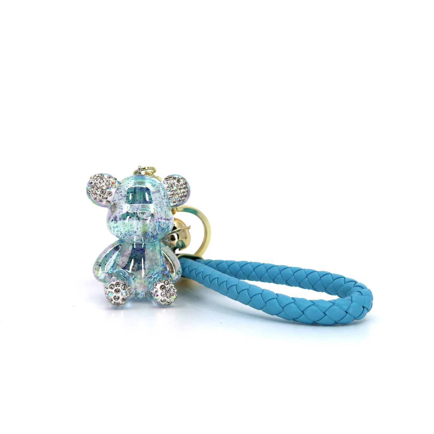 RHINESTONE SPARKLE BEAR STRAP KEY CHAIN KC3209-131 (12PC)